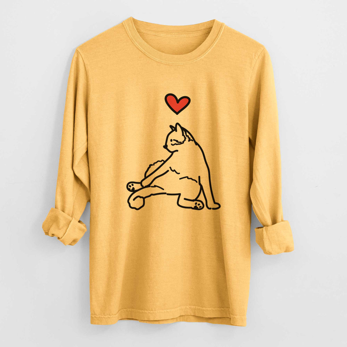Love Always Cat - Tom - Heavyweight 100% Cotton Long Sleeve