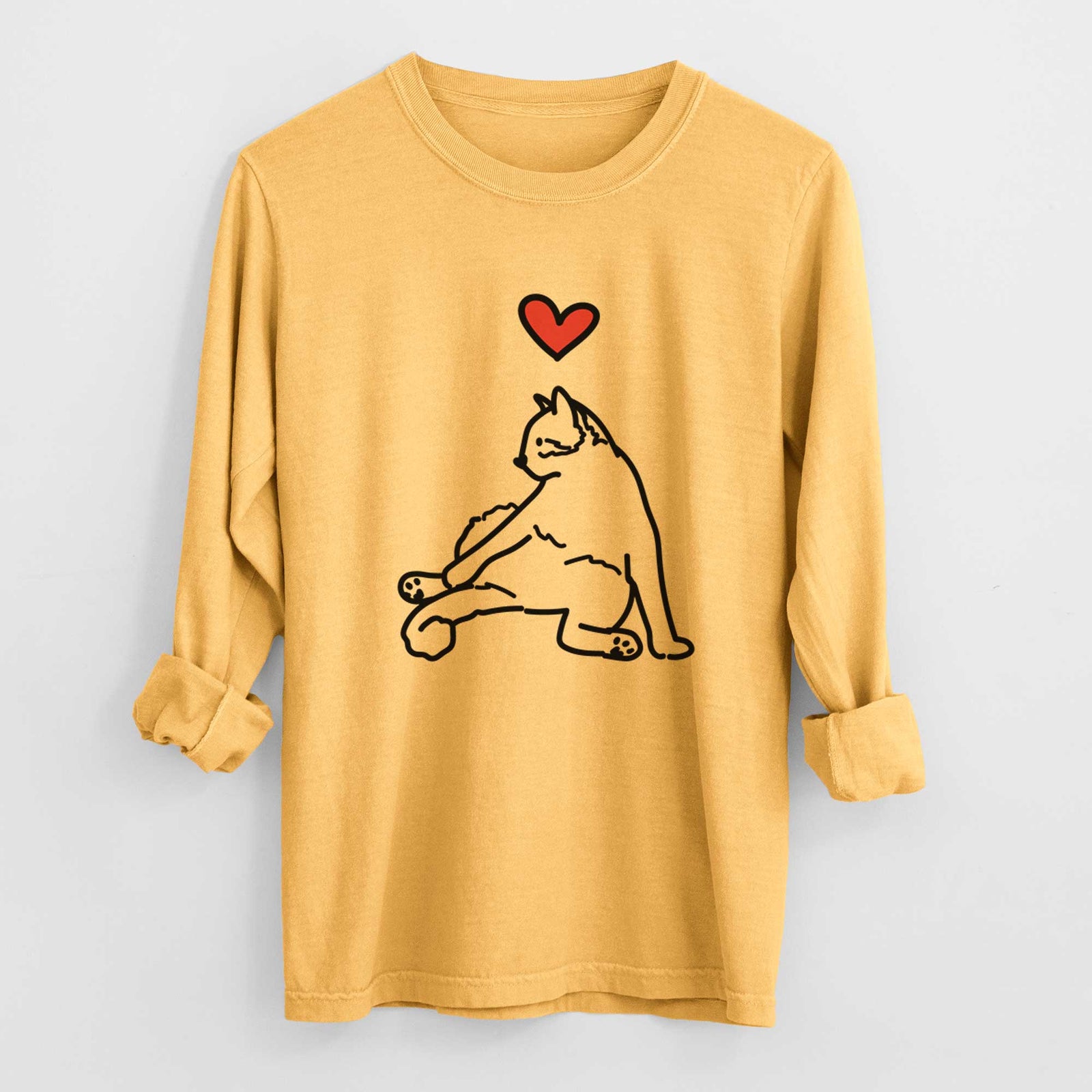 Love Always Cat - Tom - Heavyweight 100% Cotton Long Sleeve