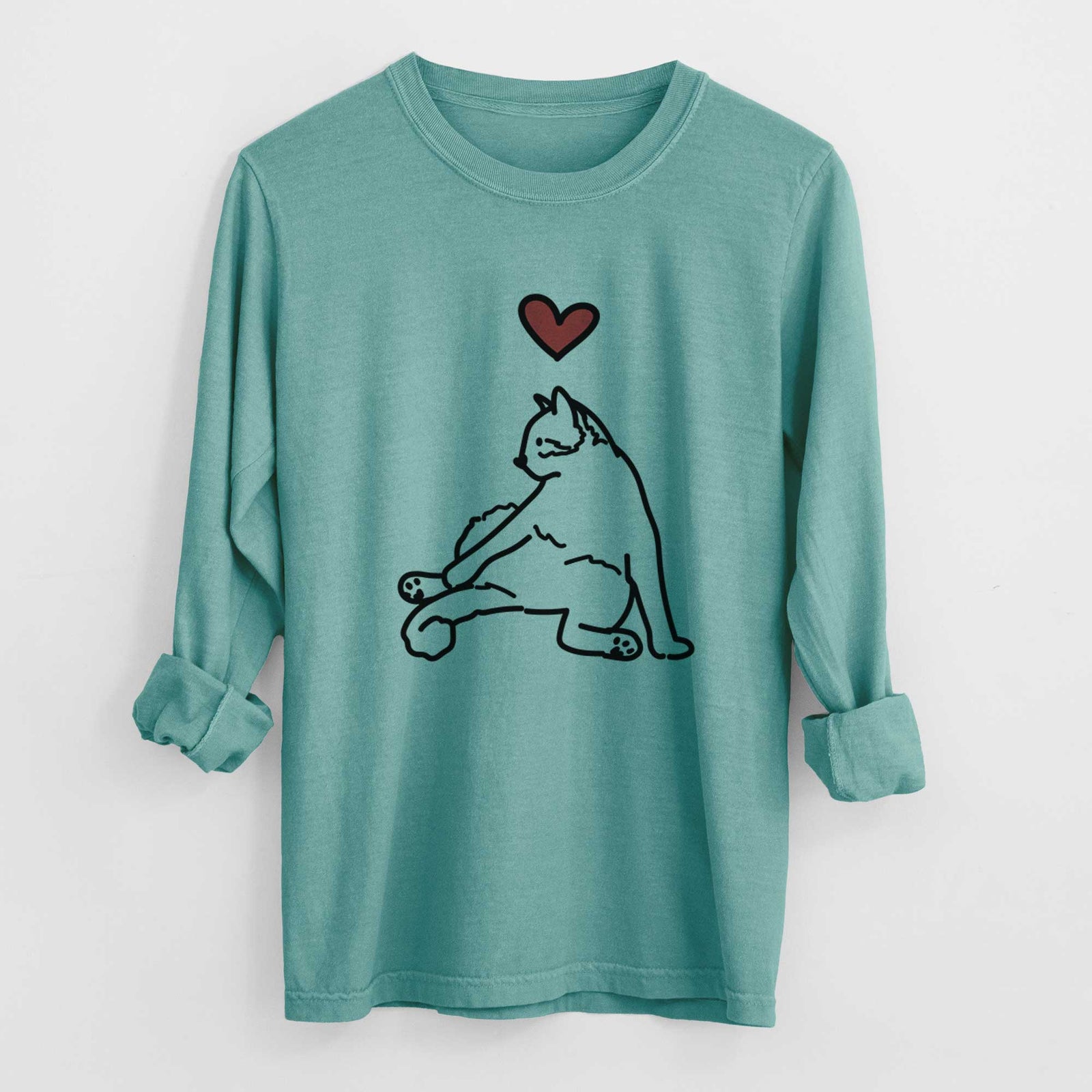 Love Always Cat - Tom - Heavyweight 100% Cotton Long Sleeve