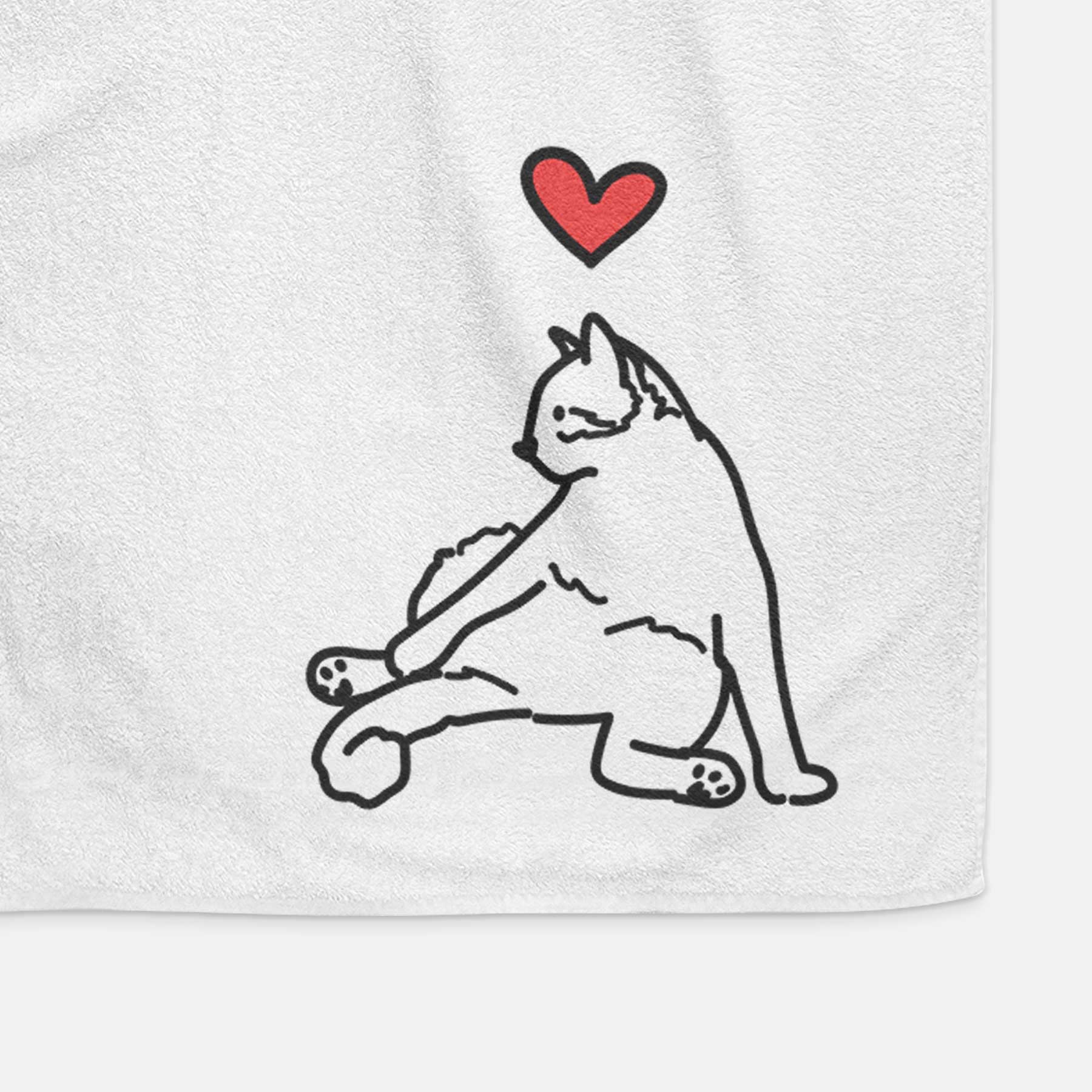 Love Always Cat - Tom - Decorative Hand Towel