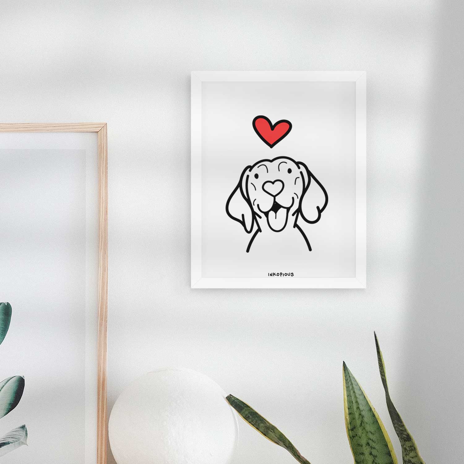 Love Always Vizsla Art Print