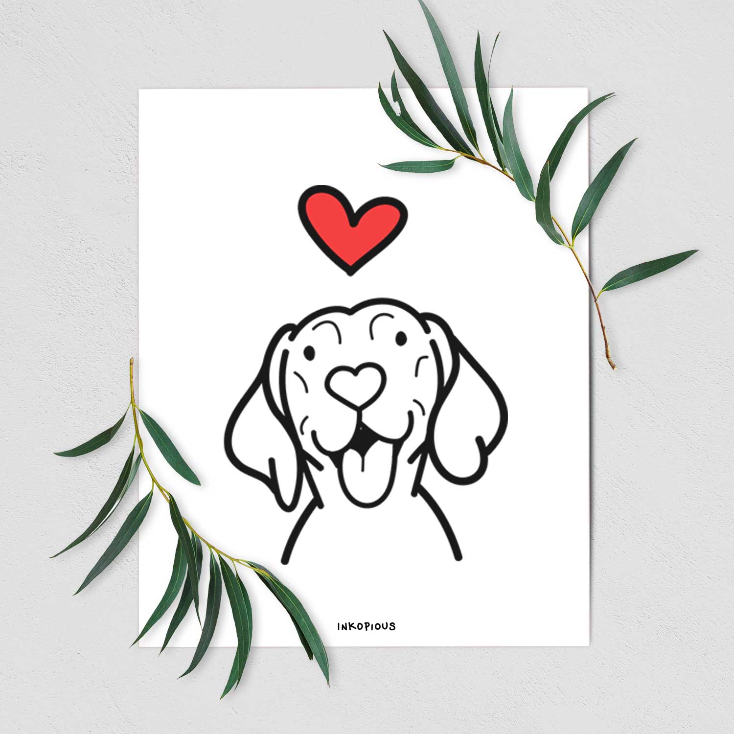 Love Always Vizsla Art Print