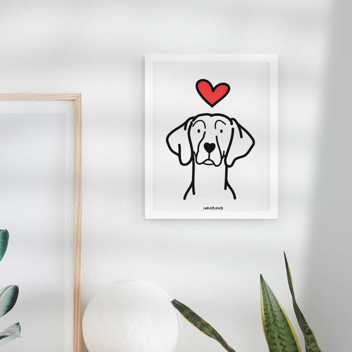 Love Always Weimaraner Art Print