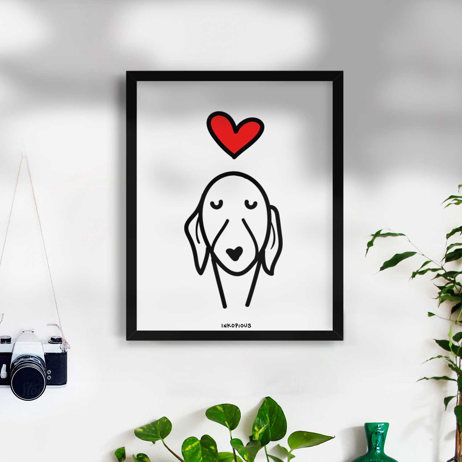 Love Always Whippet Art Print