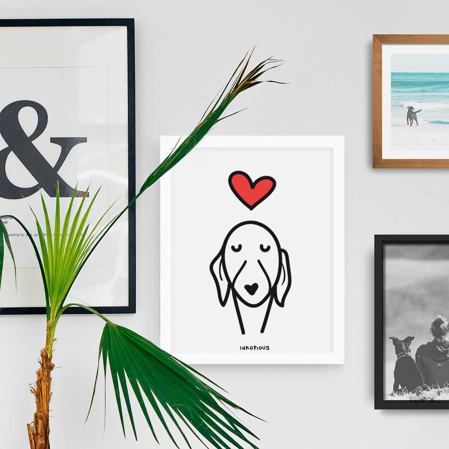Love Always Whippet Art Print