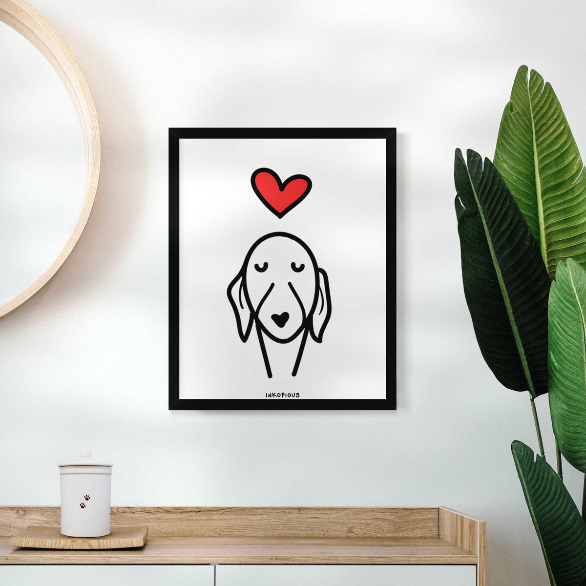 Love Always Whippet Art Print