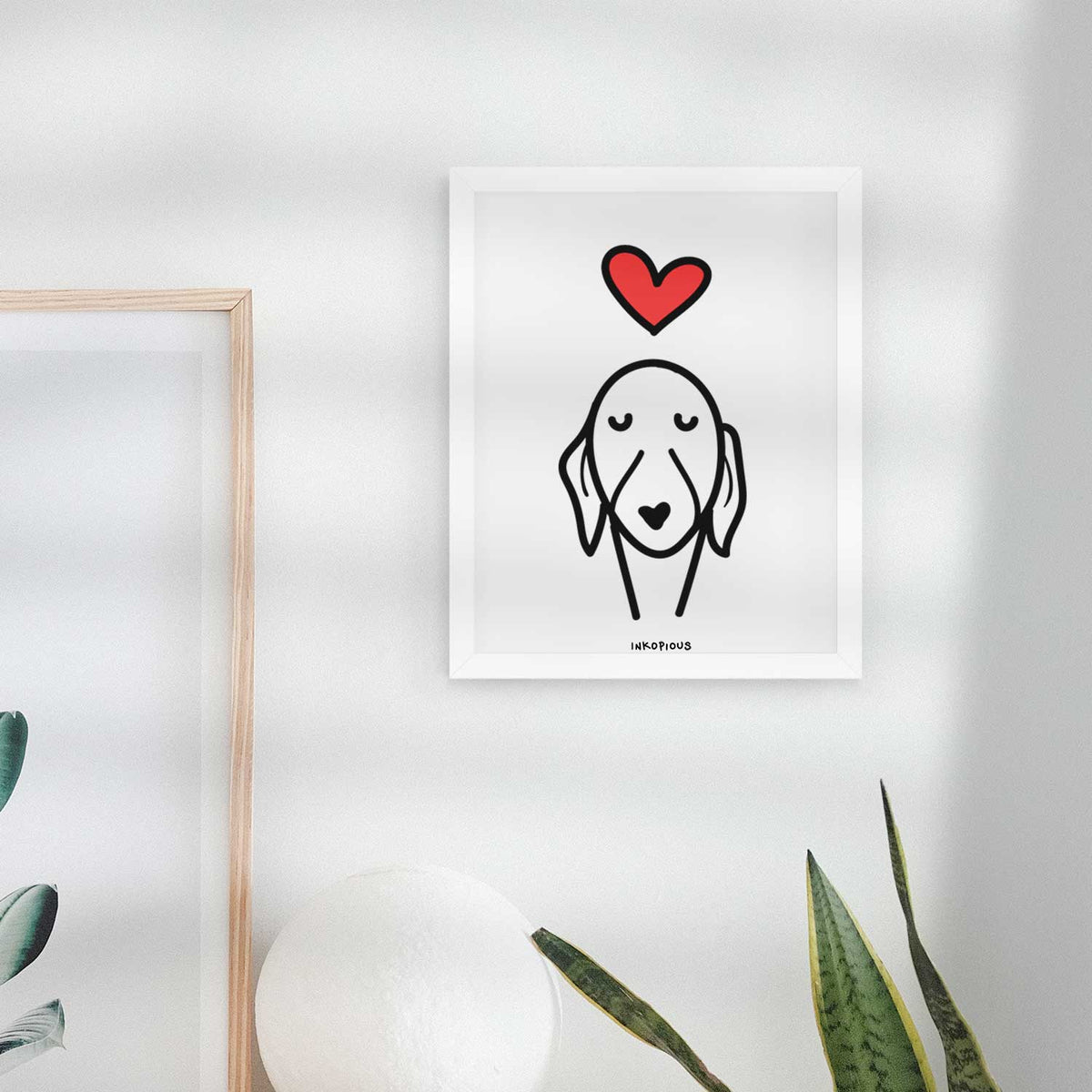 Love Always Whippet Art Print