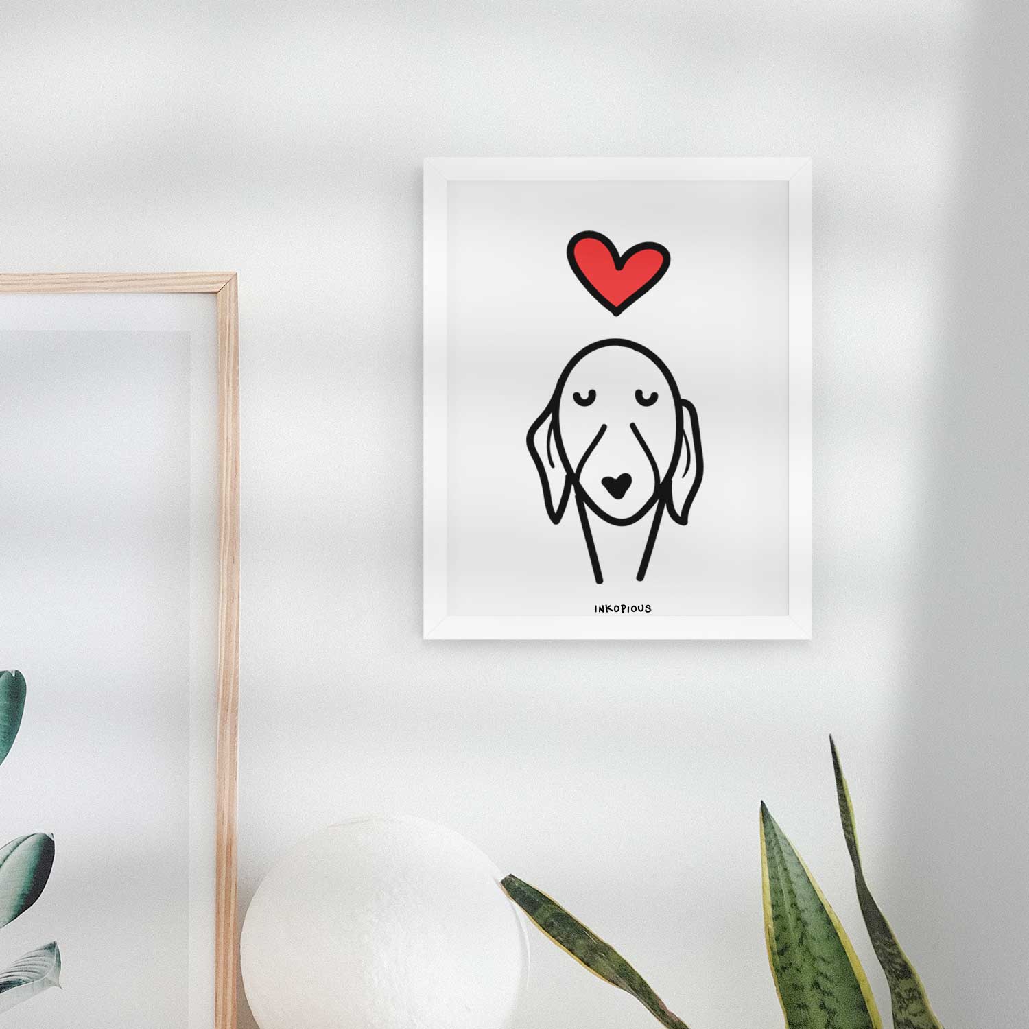 Love Always Whippet Art Print