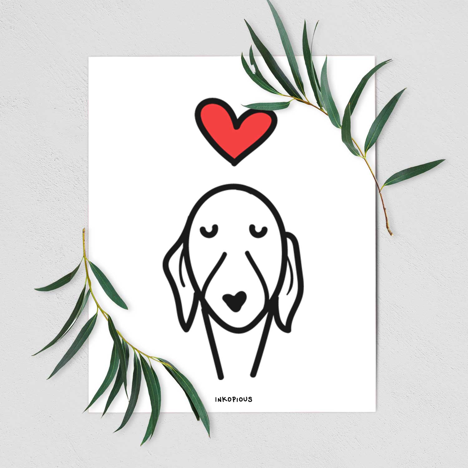 Love Always Whippet Art Print