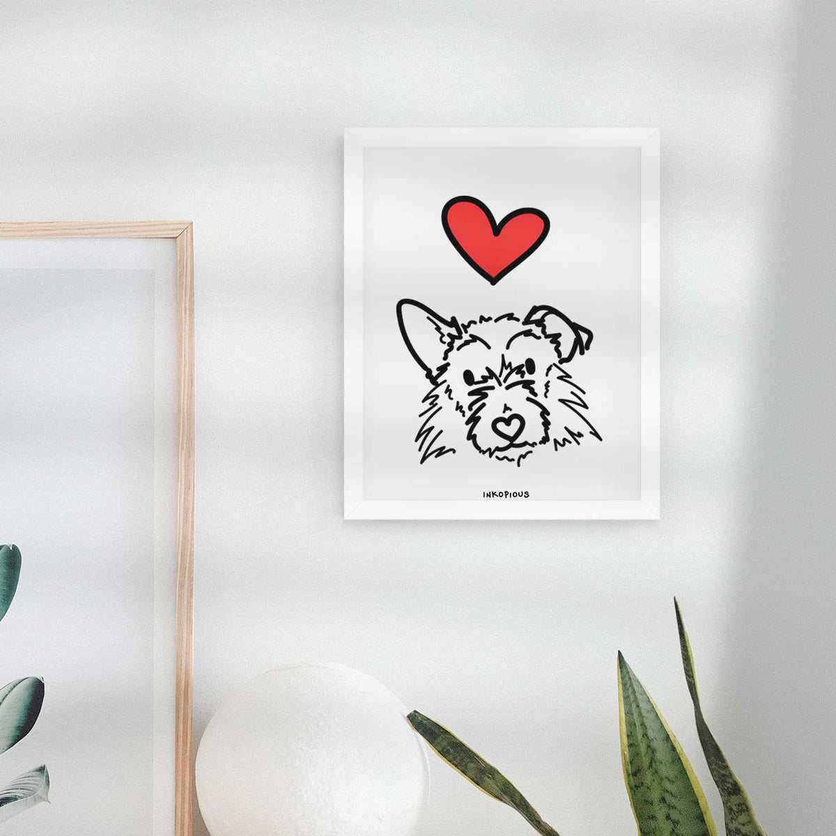 Love Always Terrier Mix - Ziggy Art Print