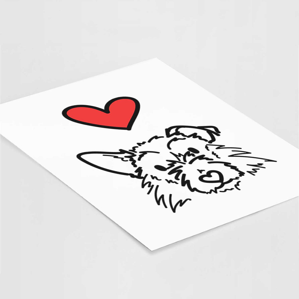 Love Always Terrier Mix - Ziggy Art Print