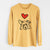 Love Always Terrier Mix - Ziggy - Heavyweight 100% Cotton Long Sleeve