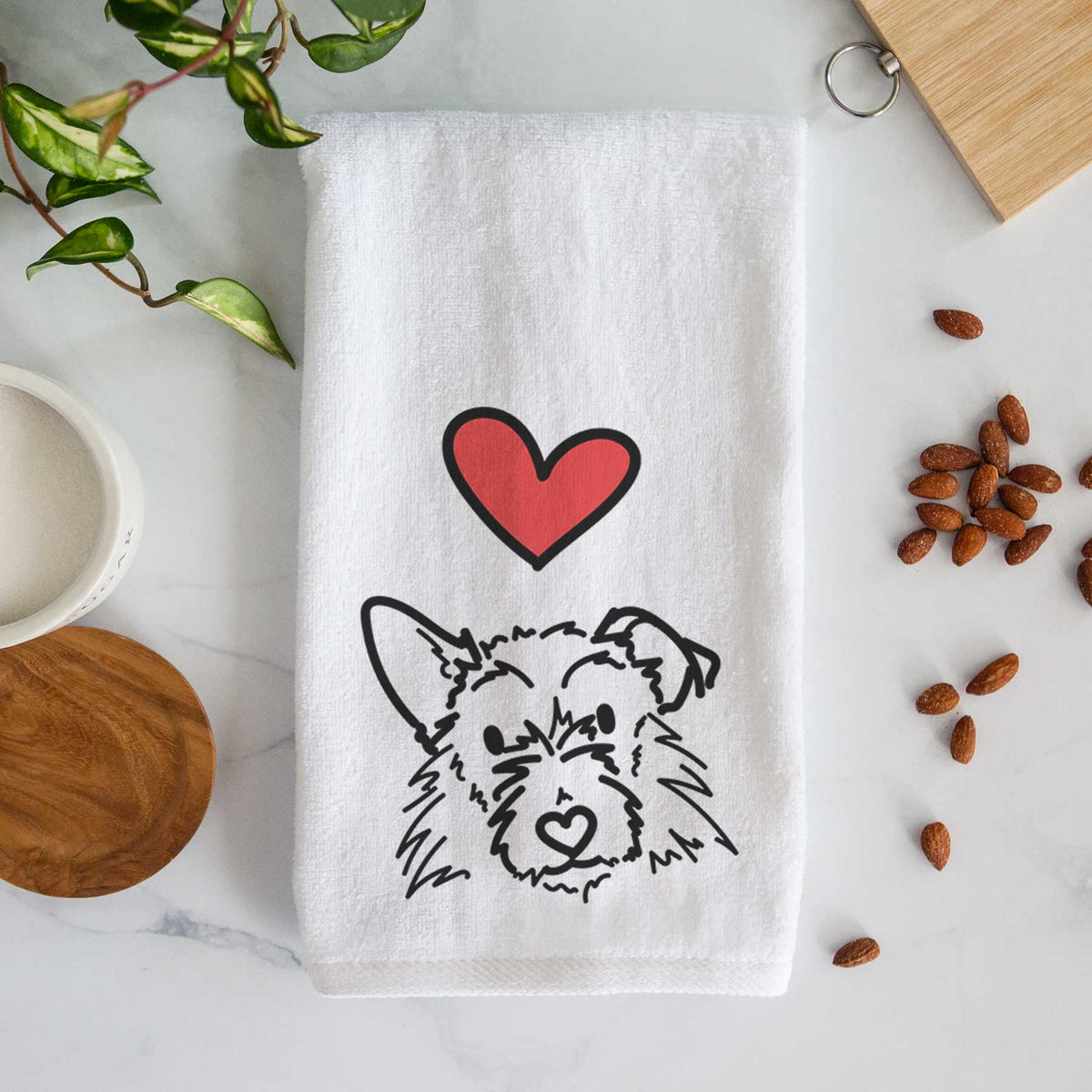 Love Always Terrier Mix - Ziggy - Decorative Hand Towel