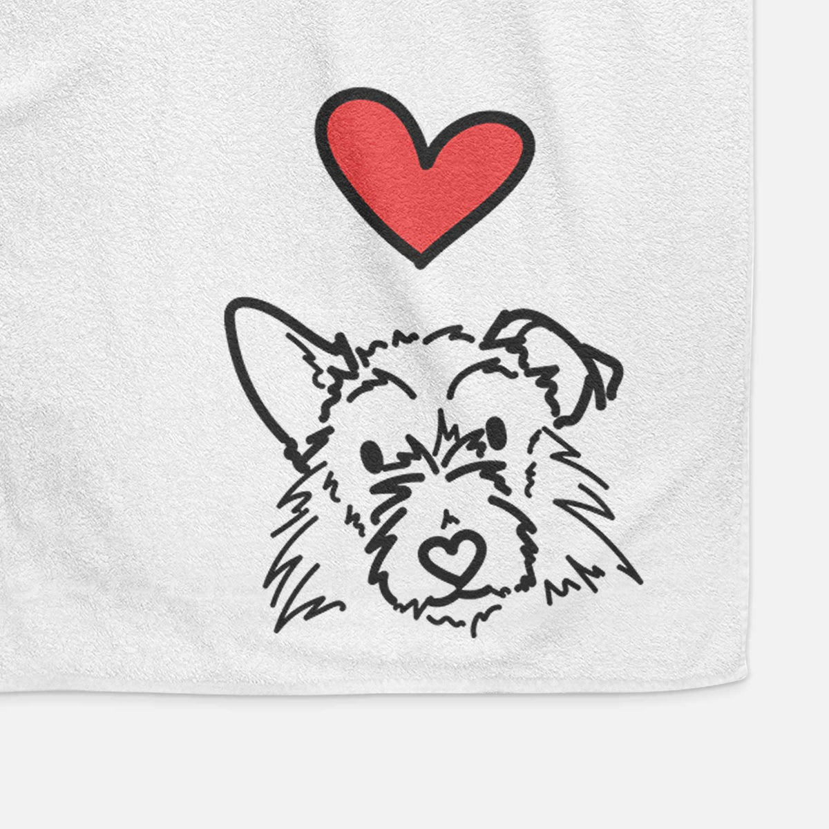 Love Always Terrier Mix - Ziggy - Decorative Hand Towel