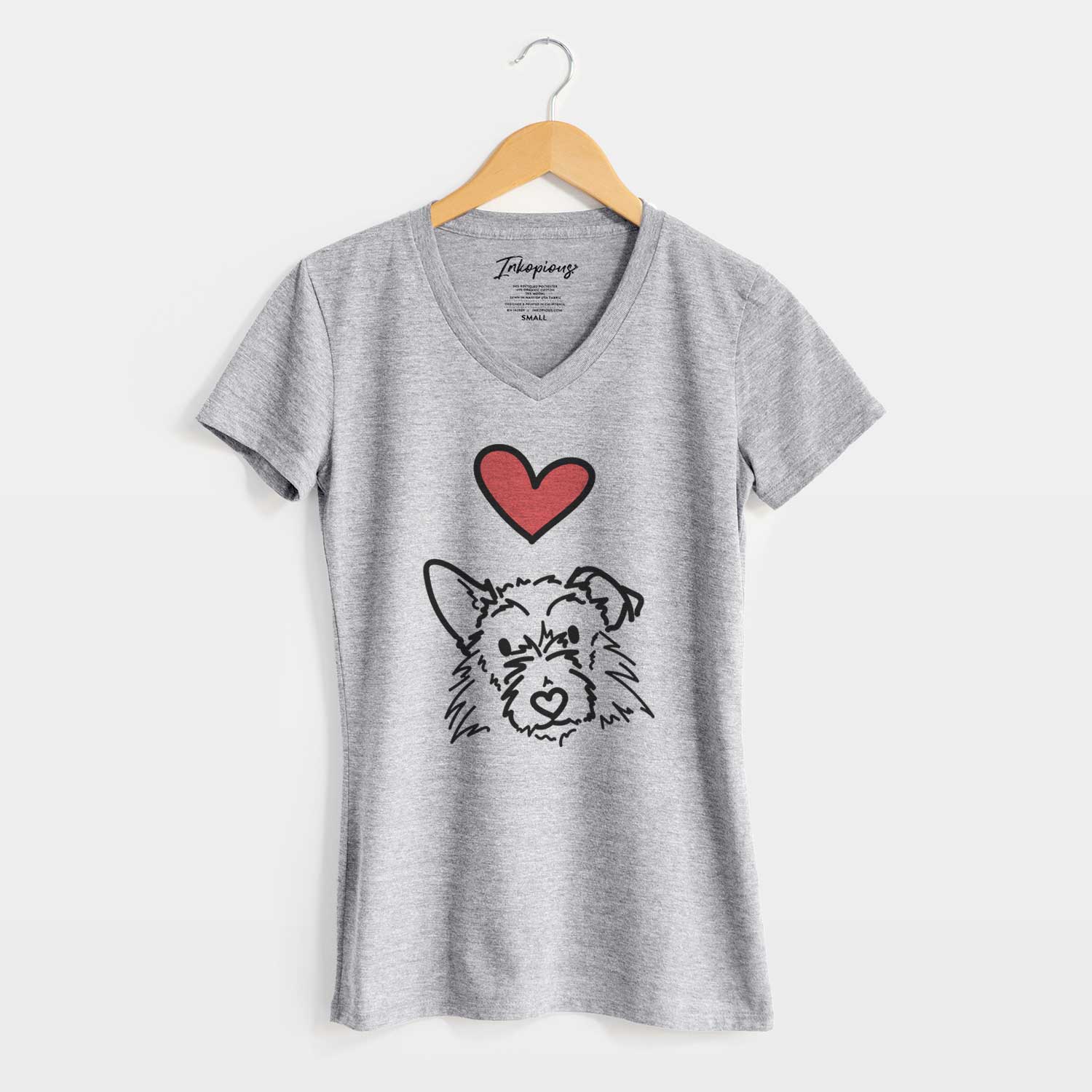 Love Always Terrier Mix - Ziggy - Women's V-neck Shirt