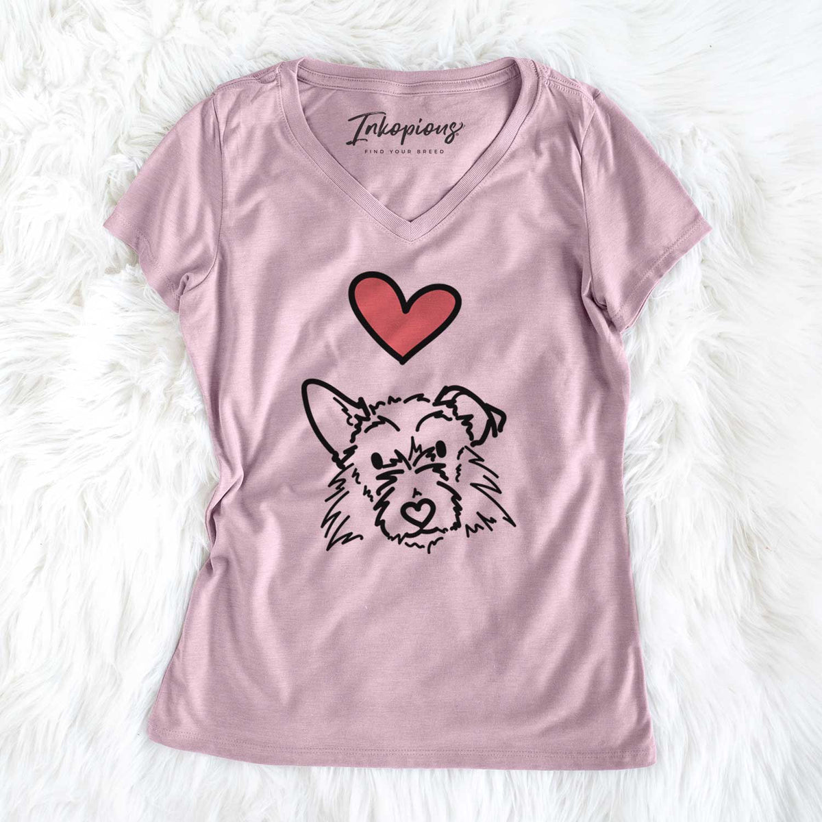 Love Always Terrier Mix - Ziggy - Women's V-neck Shirt