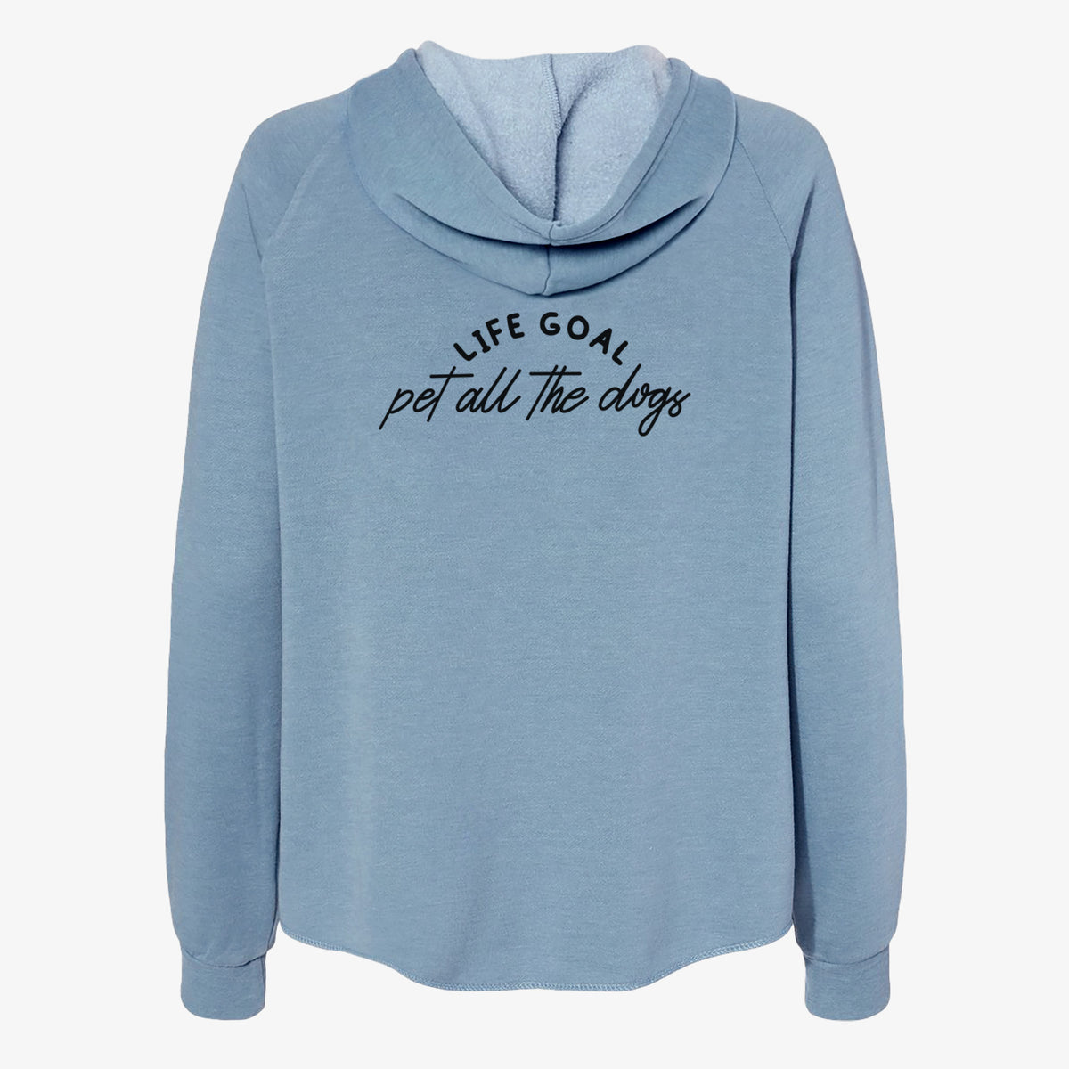 Life Goal - Pet All the Dogs - Women's Cali Wave Zip-Up Sweatshirt