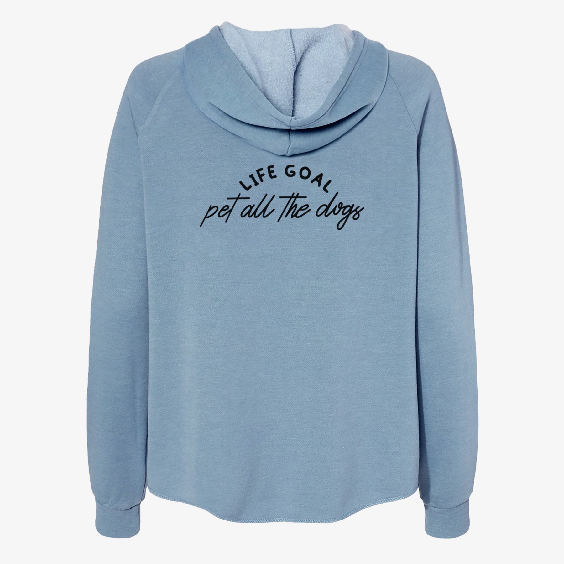 Life Goal - Pet All the Dogs - Women's Cali Wave Zip-Up Sweatshirt