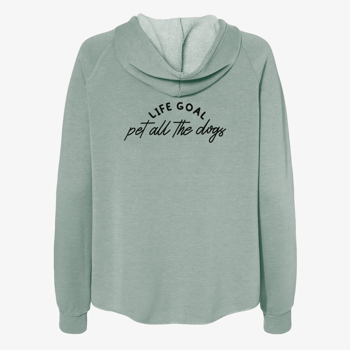 Life Goal - Pet All the Dogs - Women's Cali Wave Zip-Up Sweatshirt