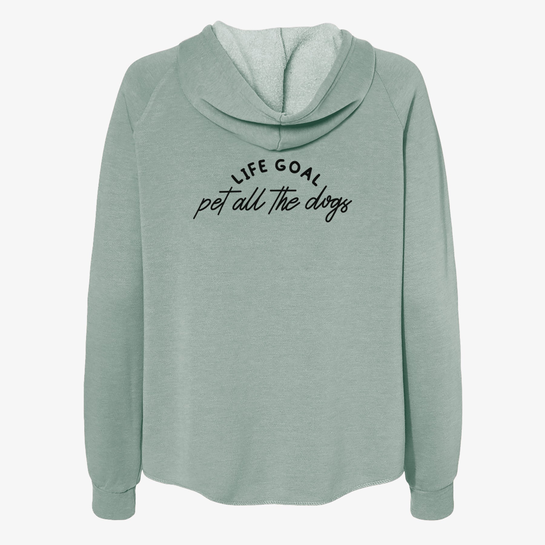 Life Goal - Pet All the Dogs - Women's Cali Wave Zip-Up Sweatshirt
