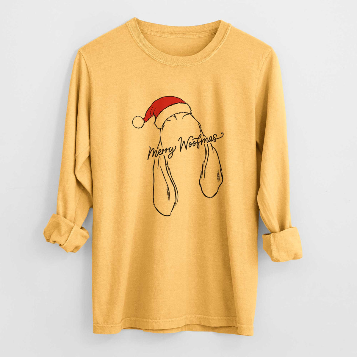 Merry Woofmas - Bloodhound - Heavyweight 100% Cotton Long Sleeve