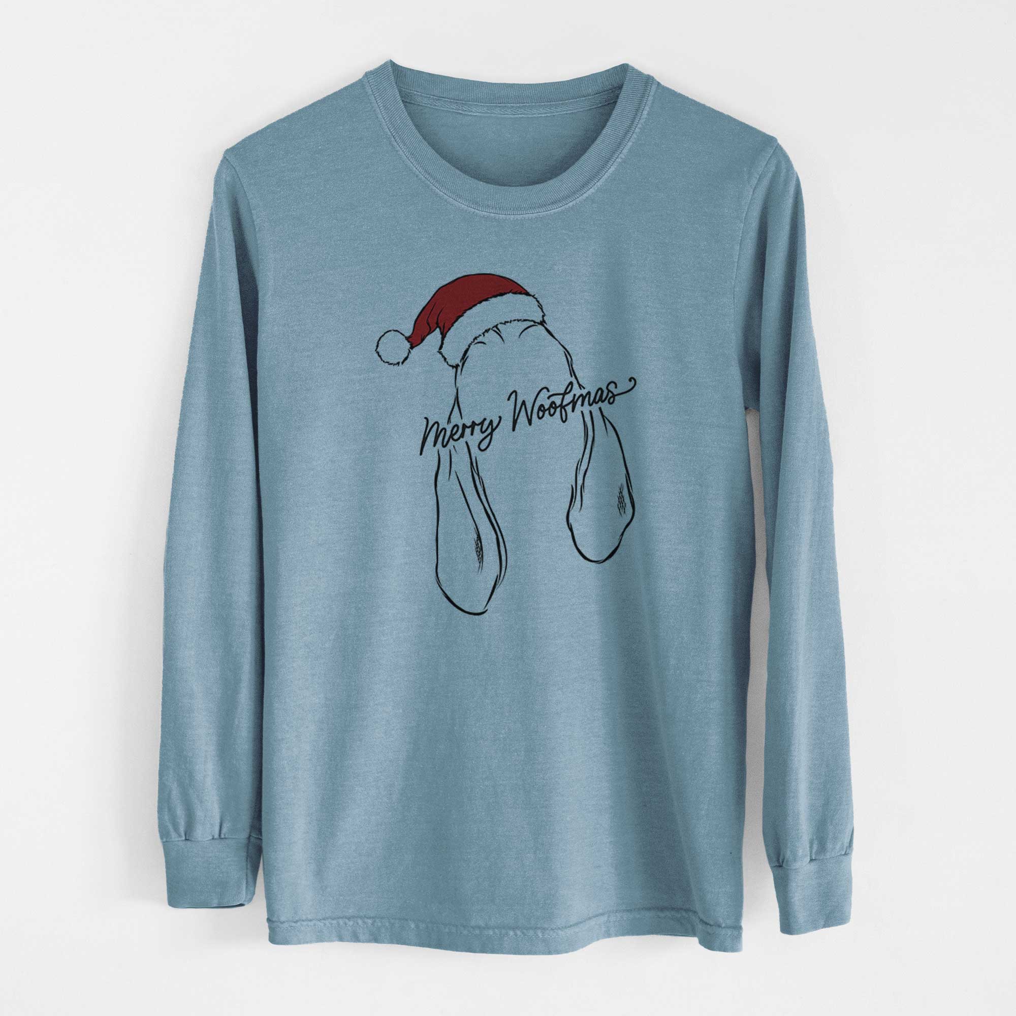 Merry Woofmas - Bloodhound - Heavyweight 100% Cotton Long Sleeve