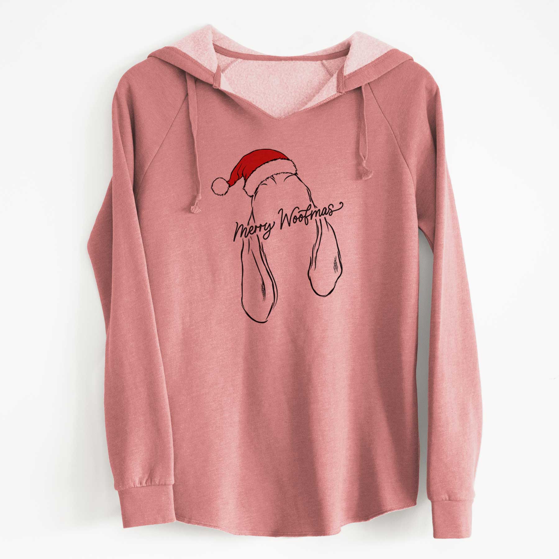 Merry Woofmas - Bloodhound - Cali Wave Hooded Sweatshirt