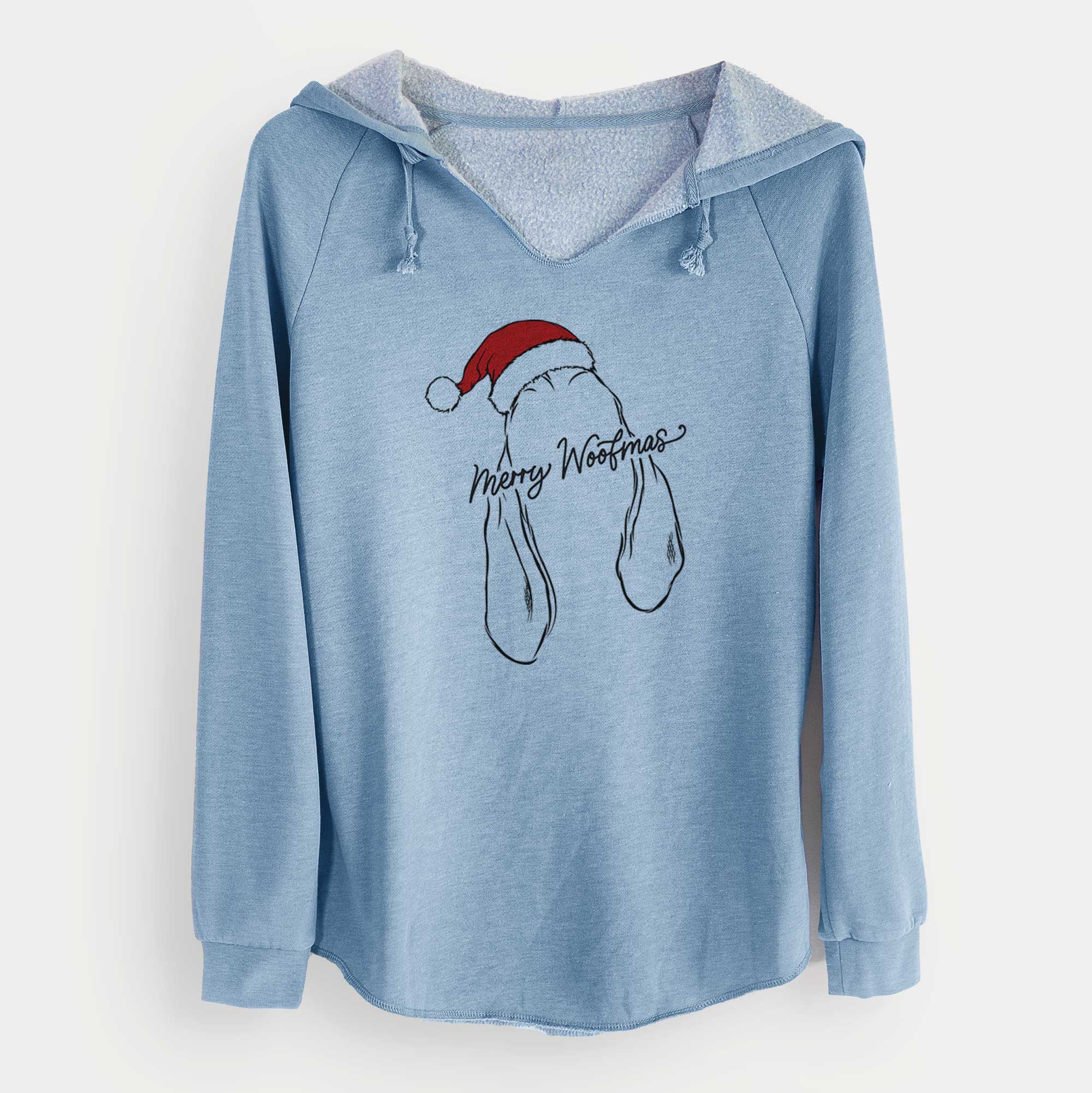 Merry Woofmas - Bloodhound - Cali Wave Hooded Sweatshirt