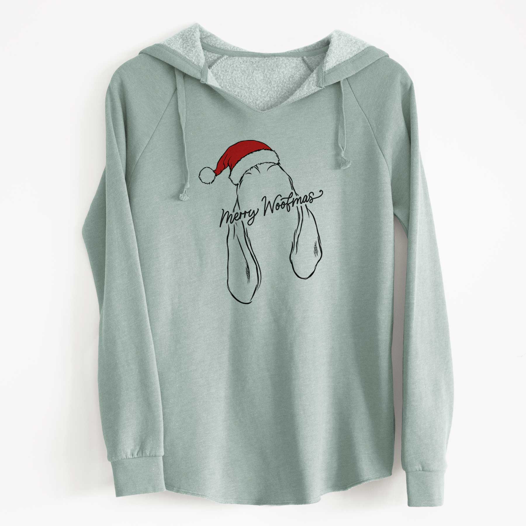 Merry Woofmas - Bloodhound - Cali Wave Hooded Sweatshirt