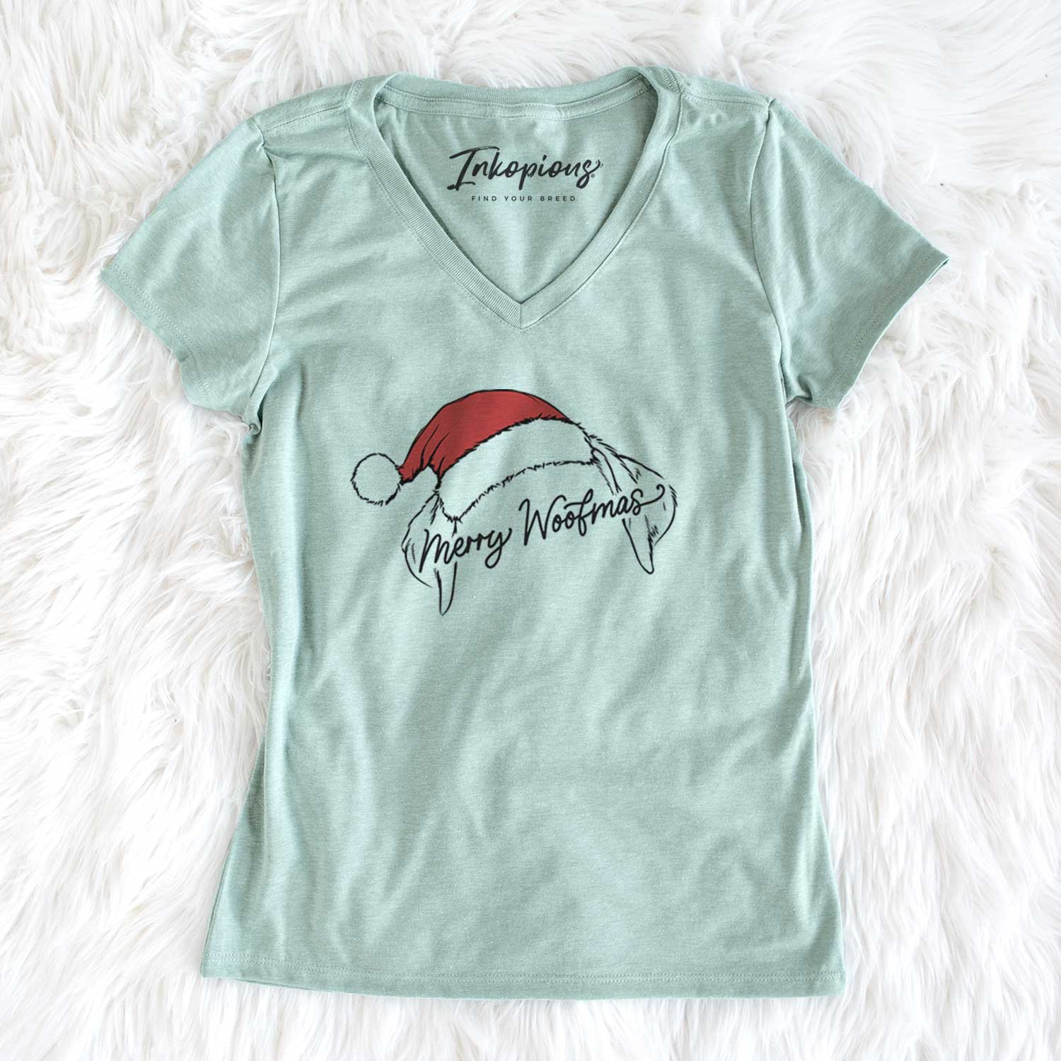 Merry Woofmas - Labrador Retriever - Women's V-neck Shirt