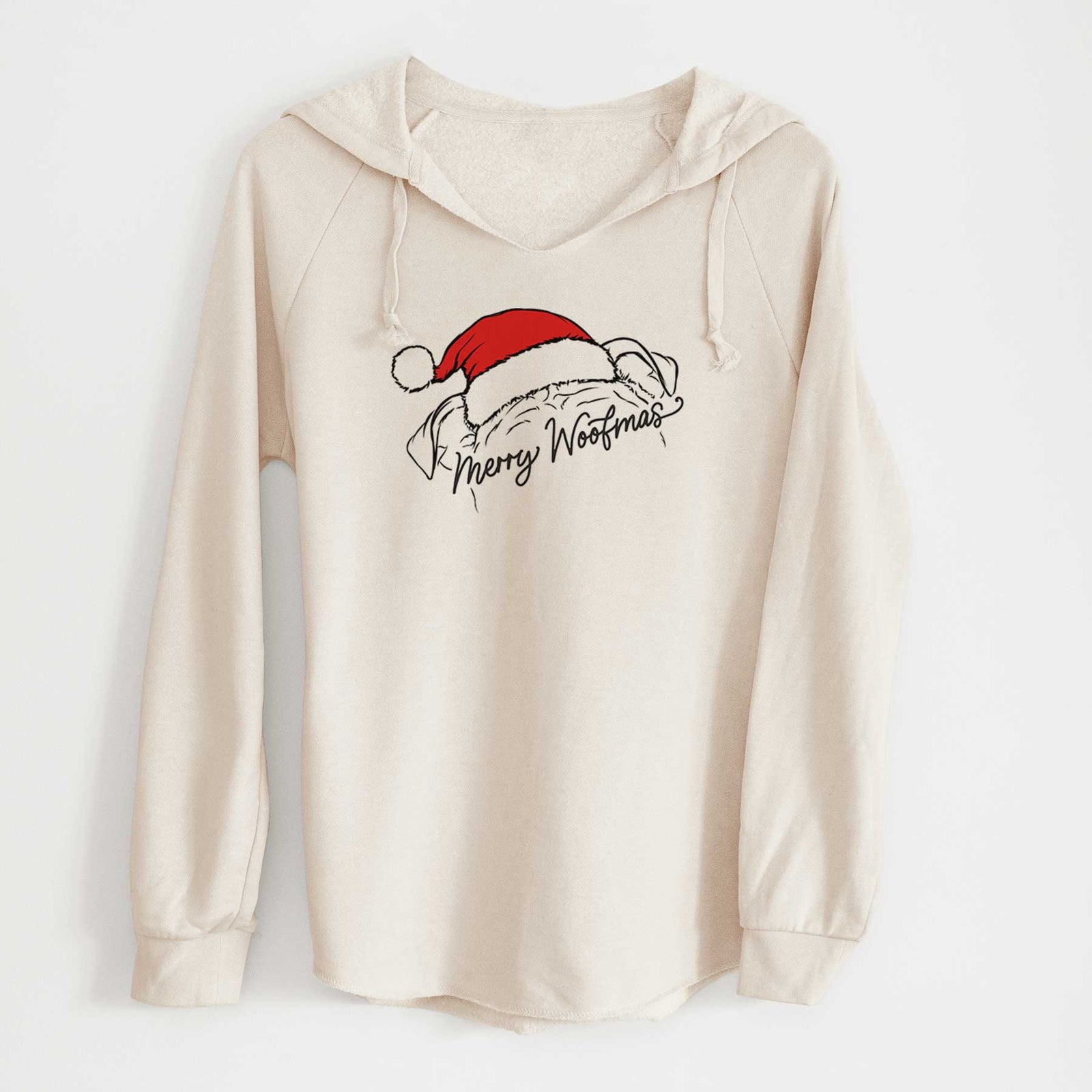 Merry Woofmas - Bulldog - Cali Wave Hooded Sweatshirt