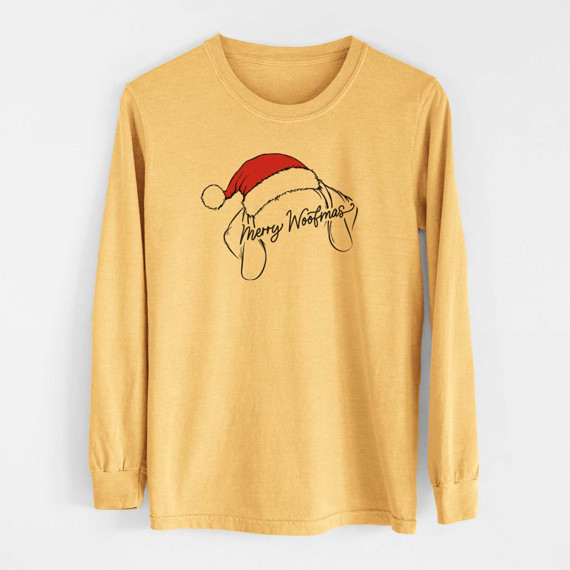 Merry Woofmas - German Shorthaired Pointer - Heavyweight 100% Cotton Long Sleeve