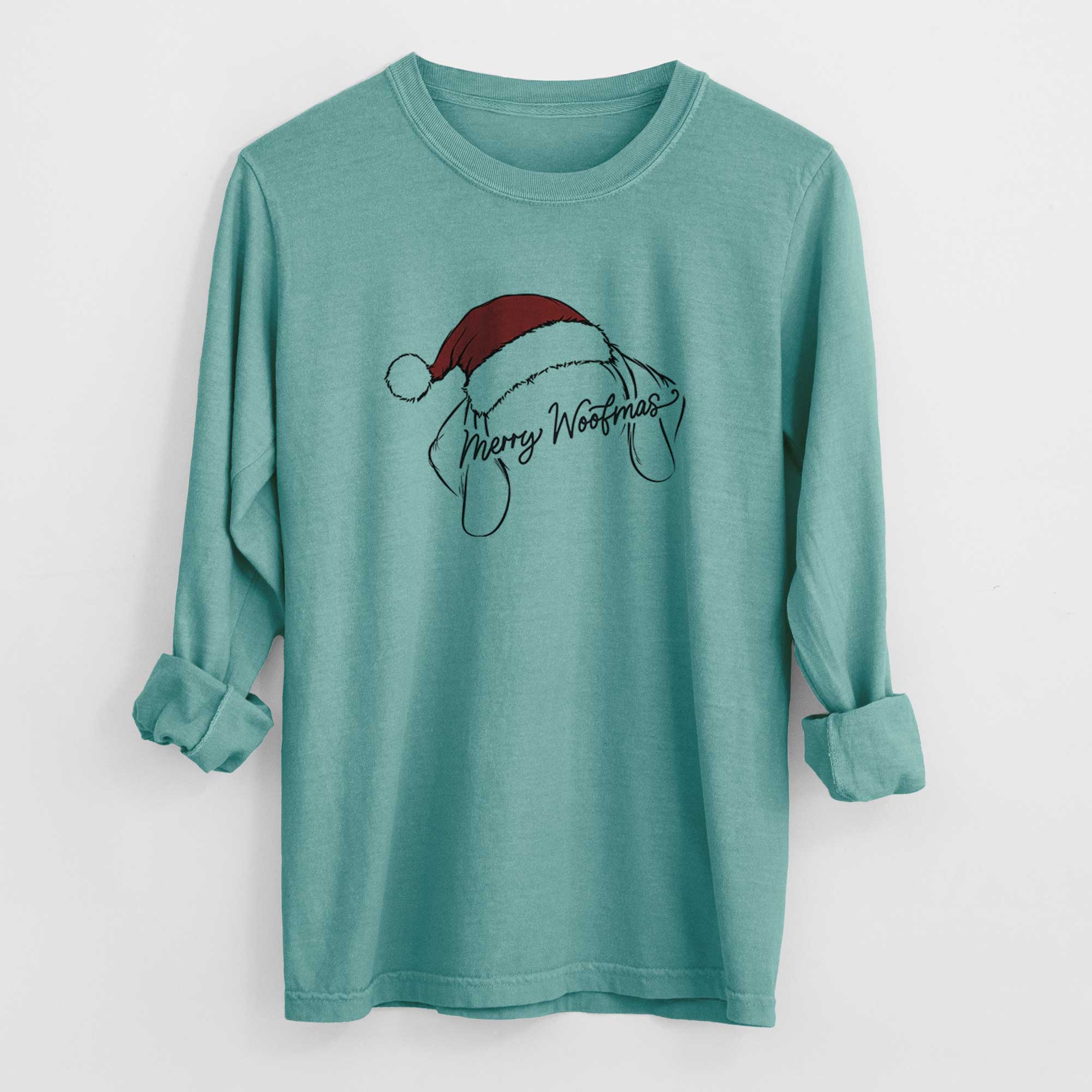 Merry Woofmas - German Shorthaired Pointer - Heavyweight 100% Cotton Long Sleeve