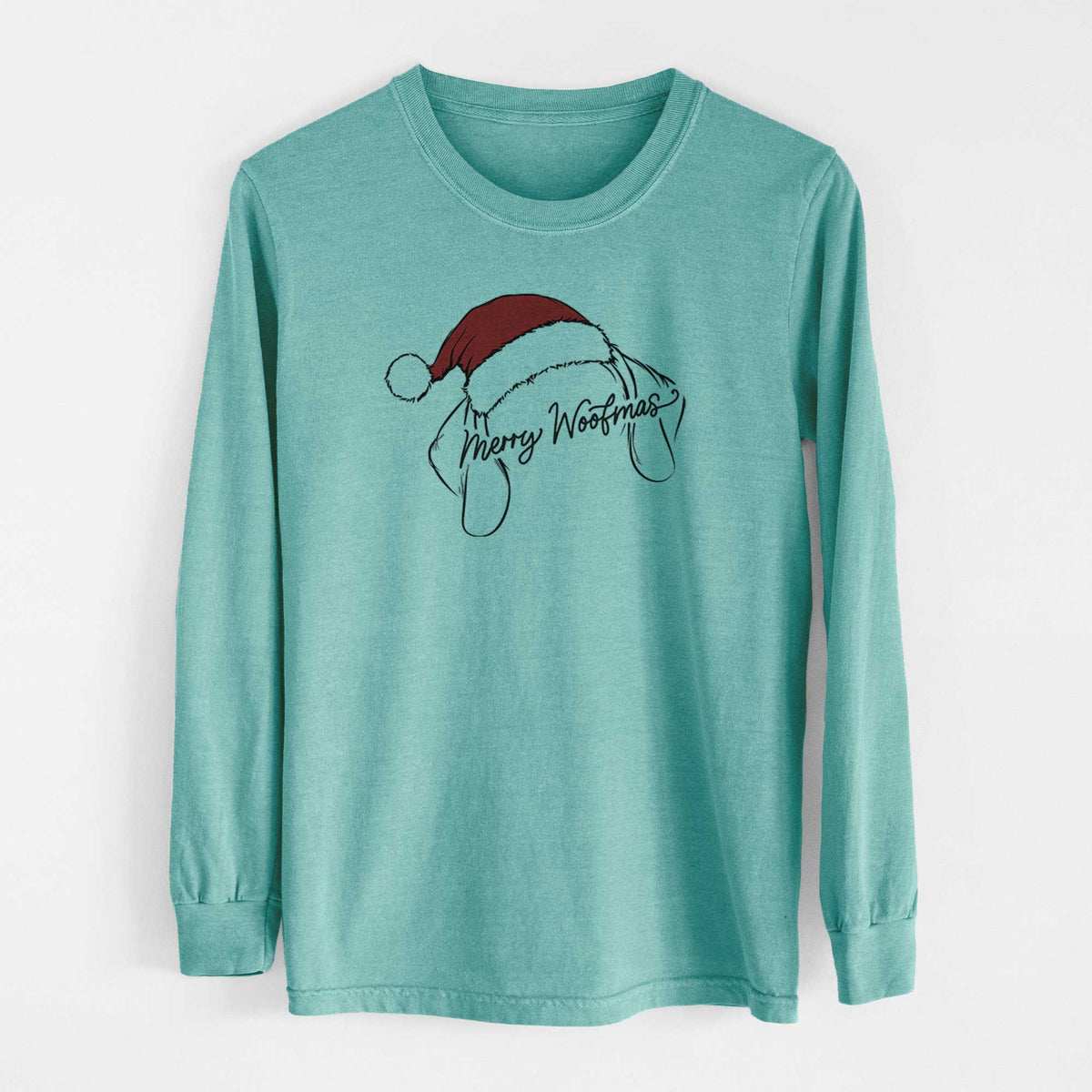 Merry Woofmas - German Shorthaired Pointer - Heavyweight 100% Cotton Long Sleeve