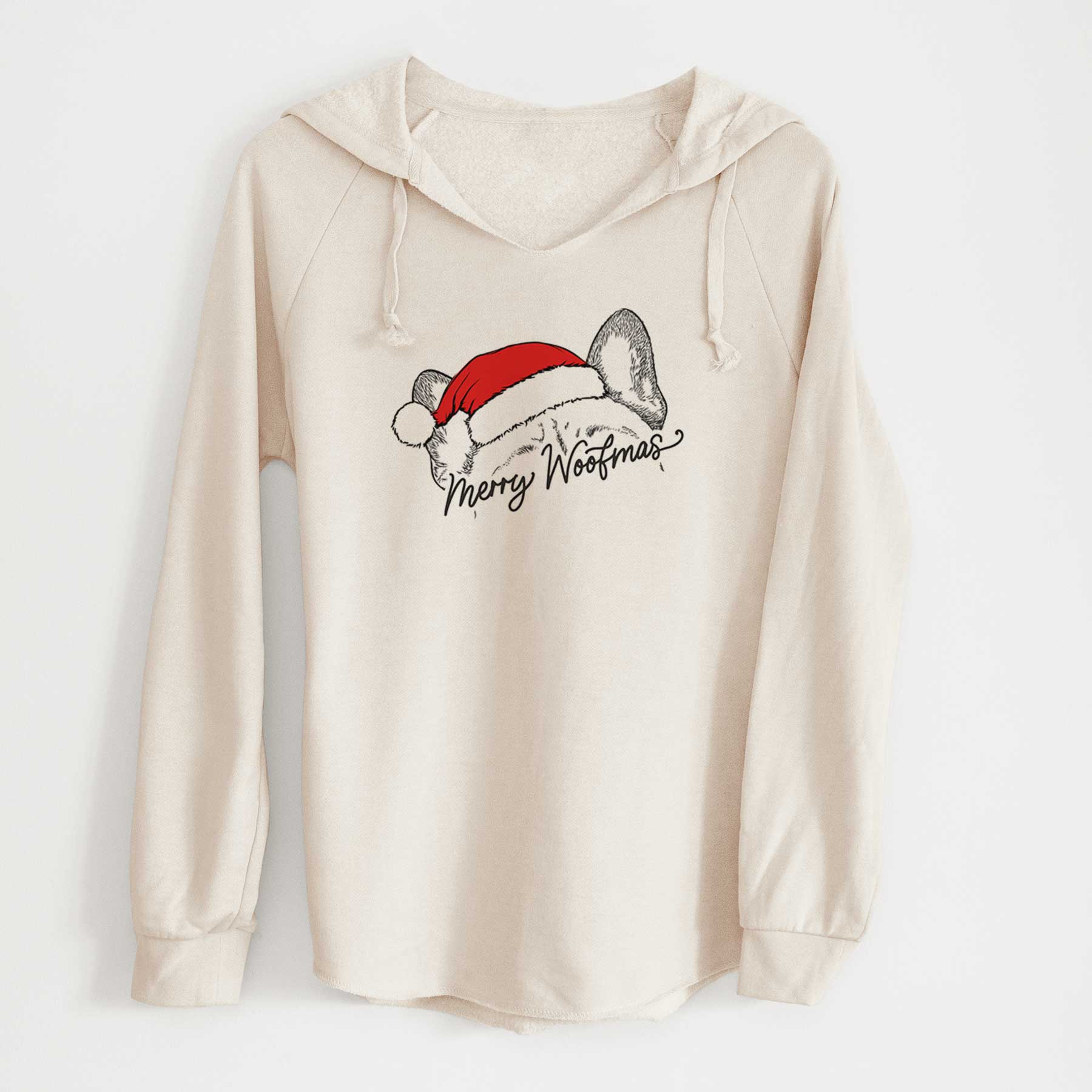 Merry Woofmas - French Bulldog - Cali Wave Hooded Sweatshirt