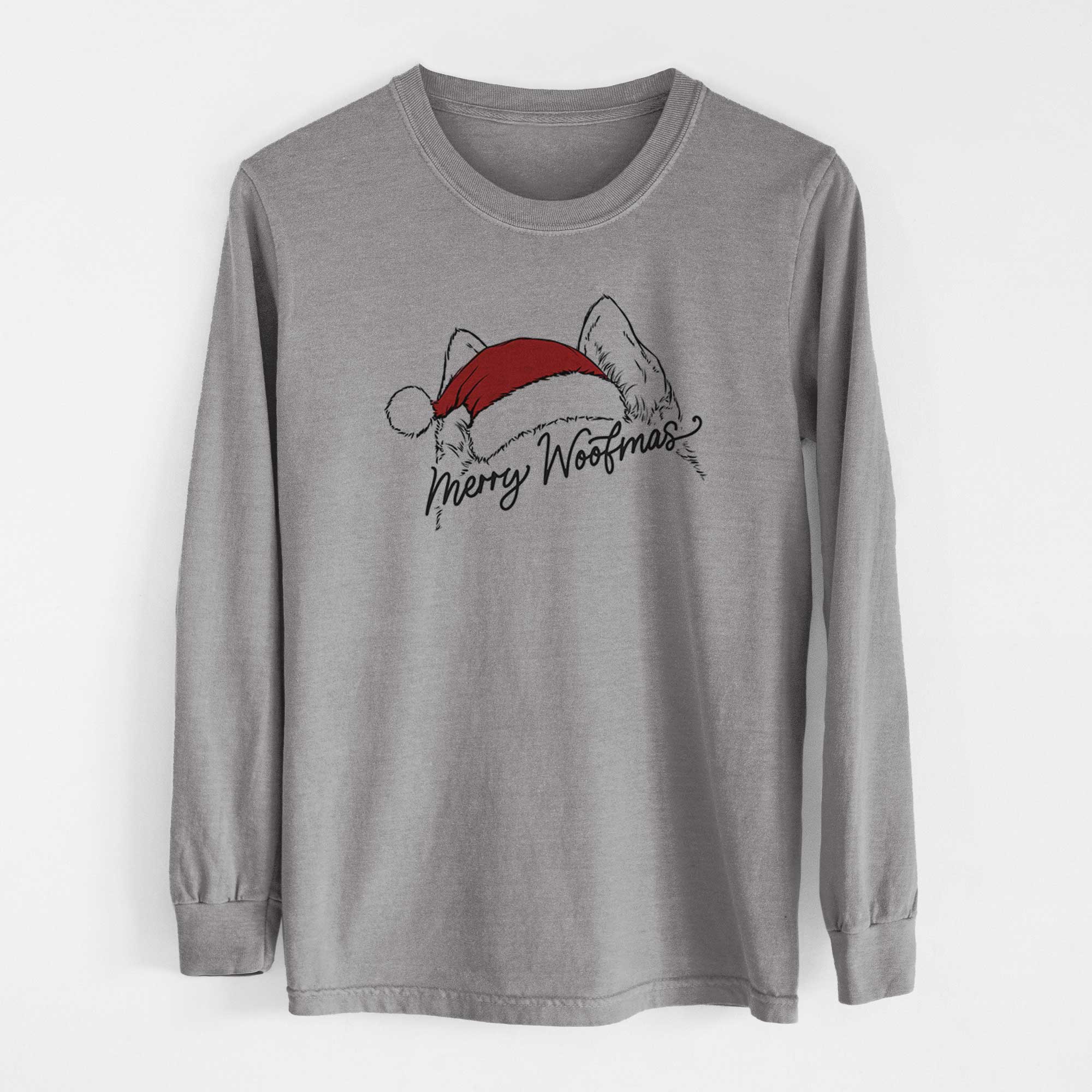 Merry Woofmas - Siberian Husky - Heavyweight 100% Cotton Long Sleeve