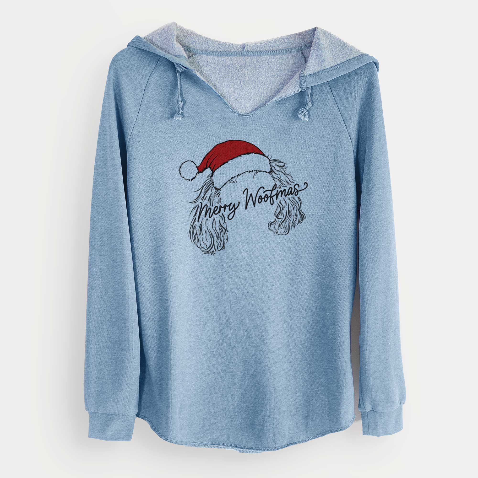 Merry Woofmas - Cavalier King Charles Spaniel - Cali Wave Hooded Sweatshirt