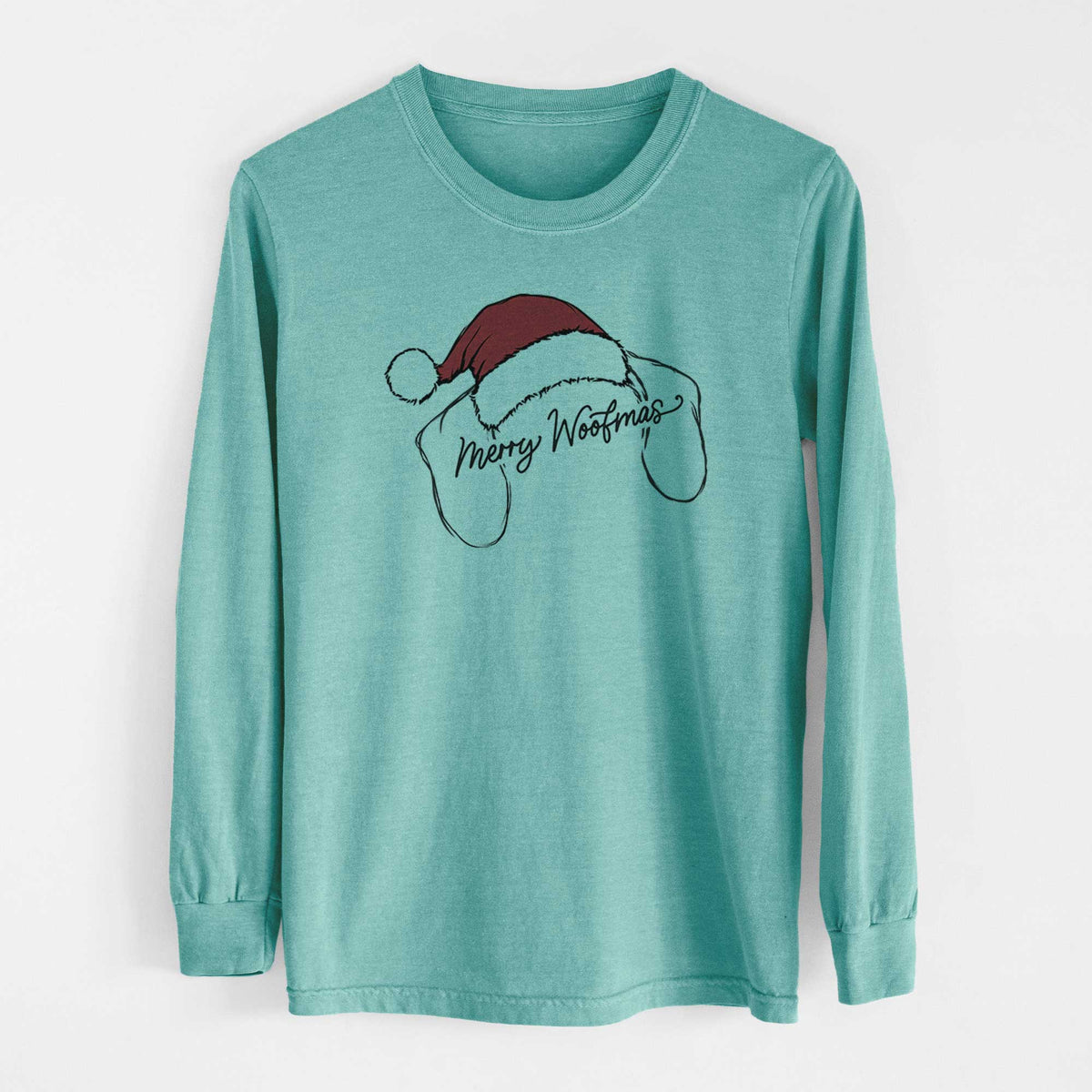 Merry Woofmas - Dachshund - Heavyweight 100% Cotton Long Sleeve