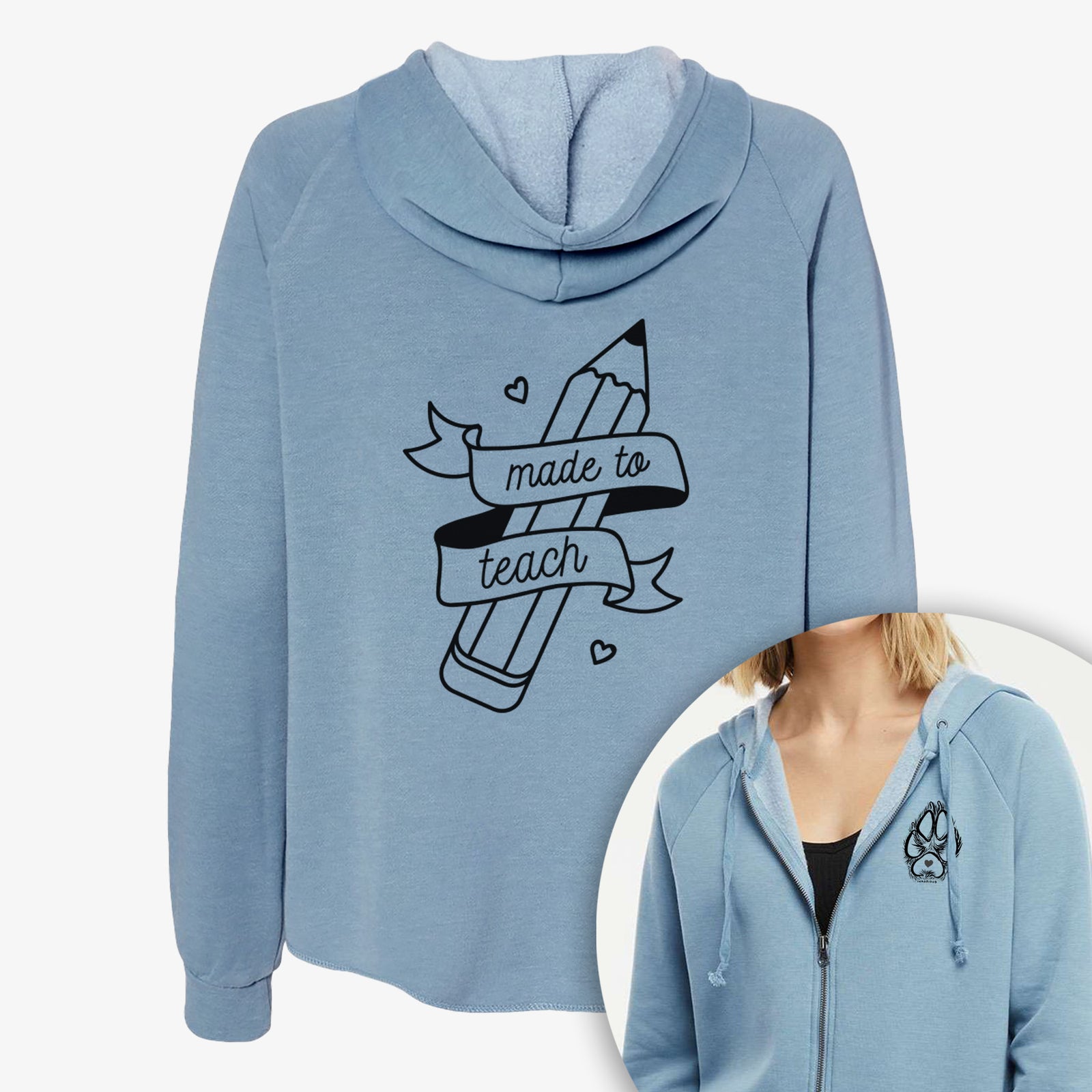 Made to Teach - Women's Cali Wave Zip-Up Sweatshirt