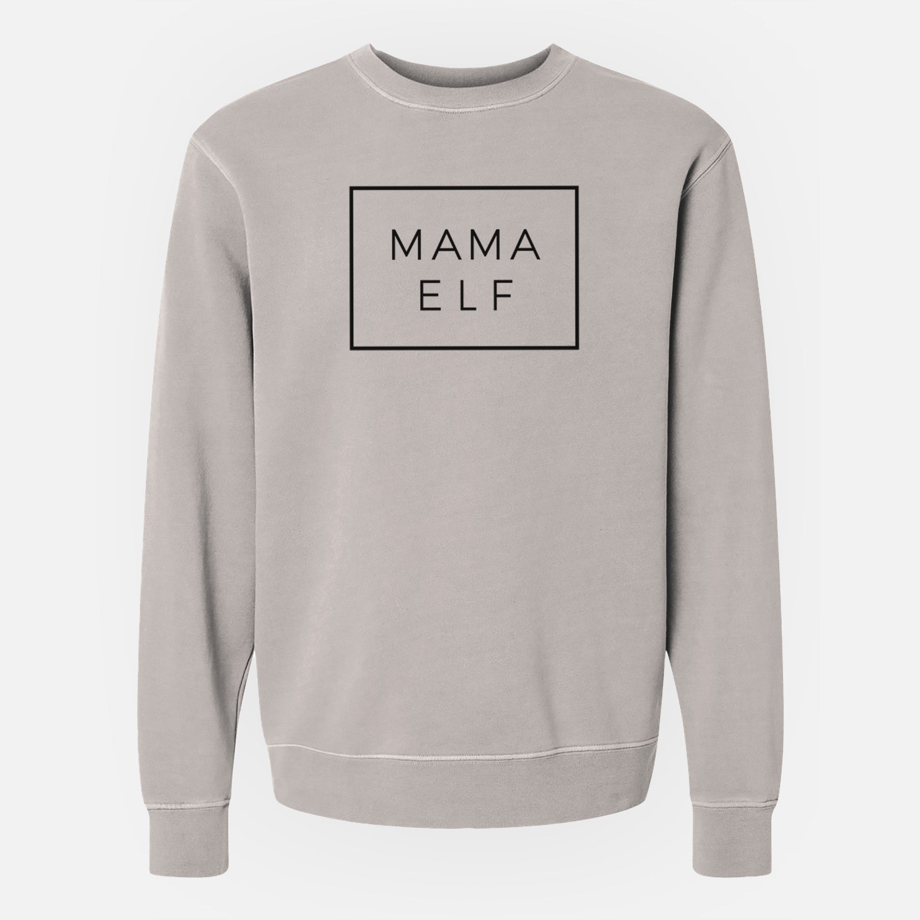 Mama Elf Boxed - Unisex Pigment Dyed Crew Sweatshirt