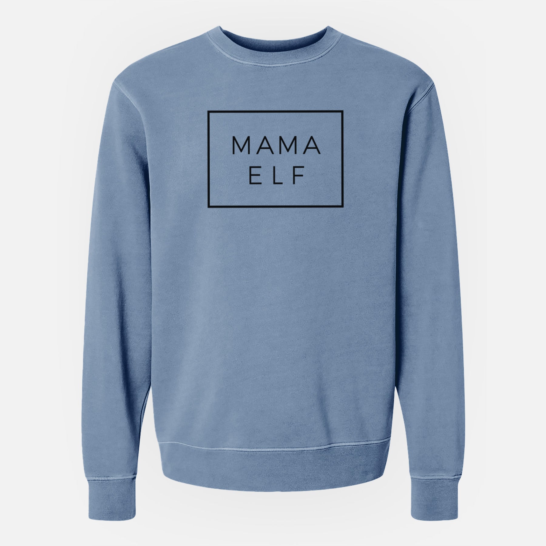 Mama Elf Boxed - Unisex Pigment Dyed Crew Sweatshirt