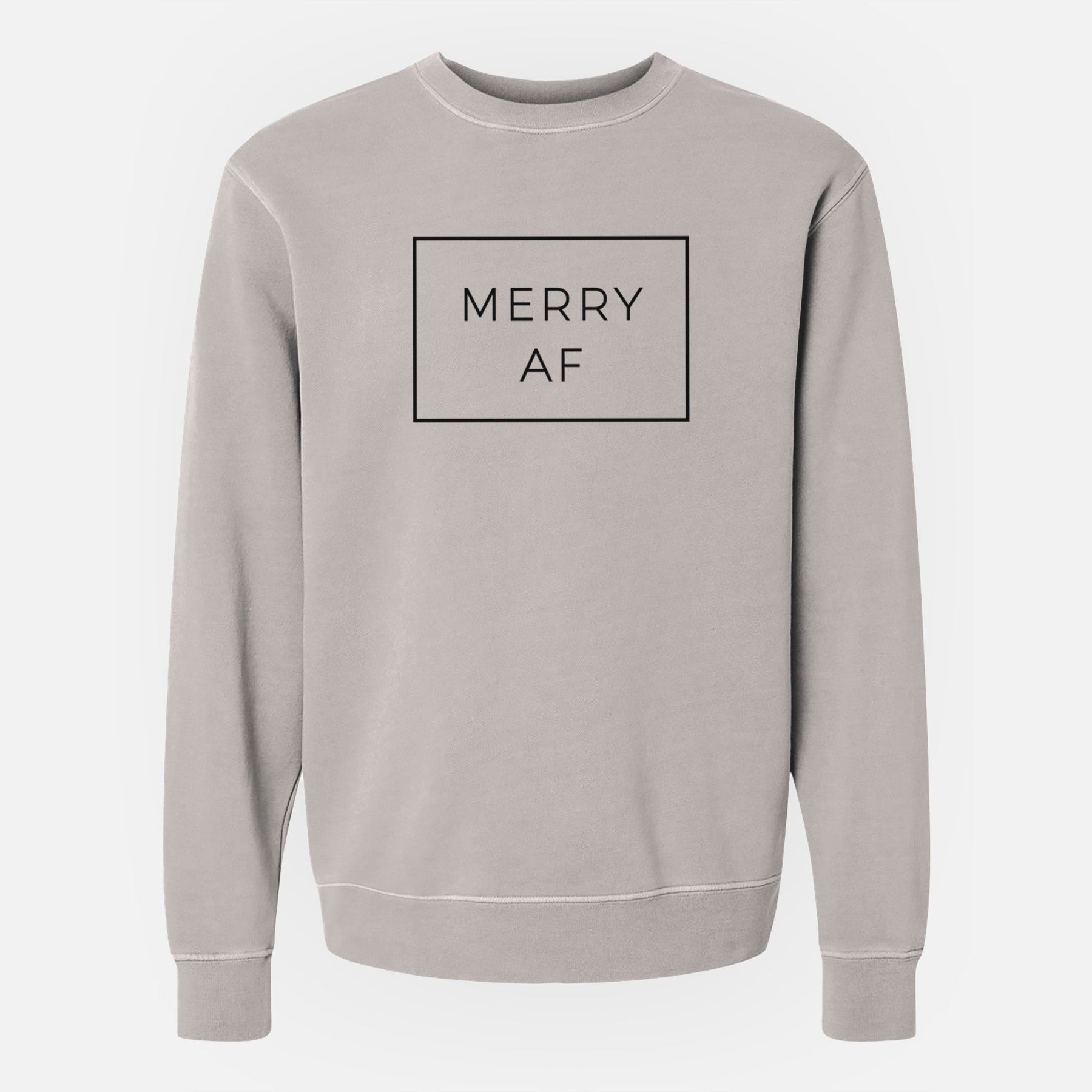 Merry AF Boxed - Unisex Pigment Dyed Crew Sweatshirt