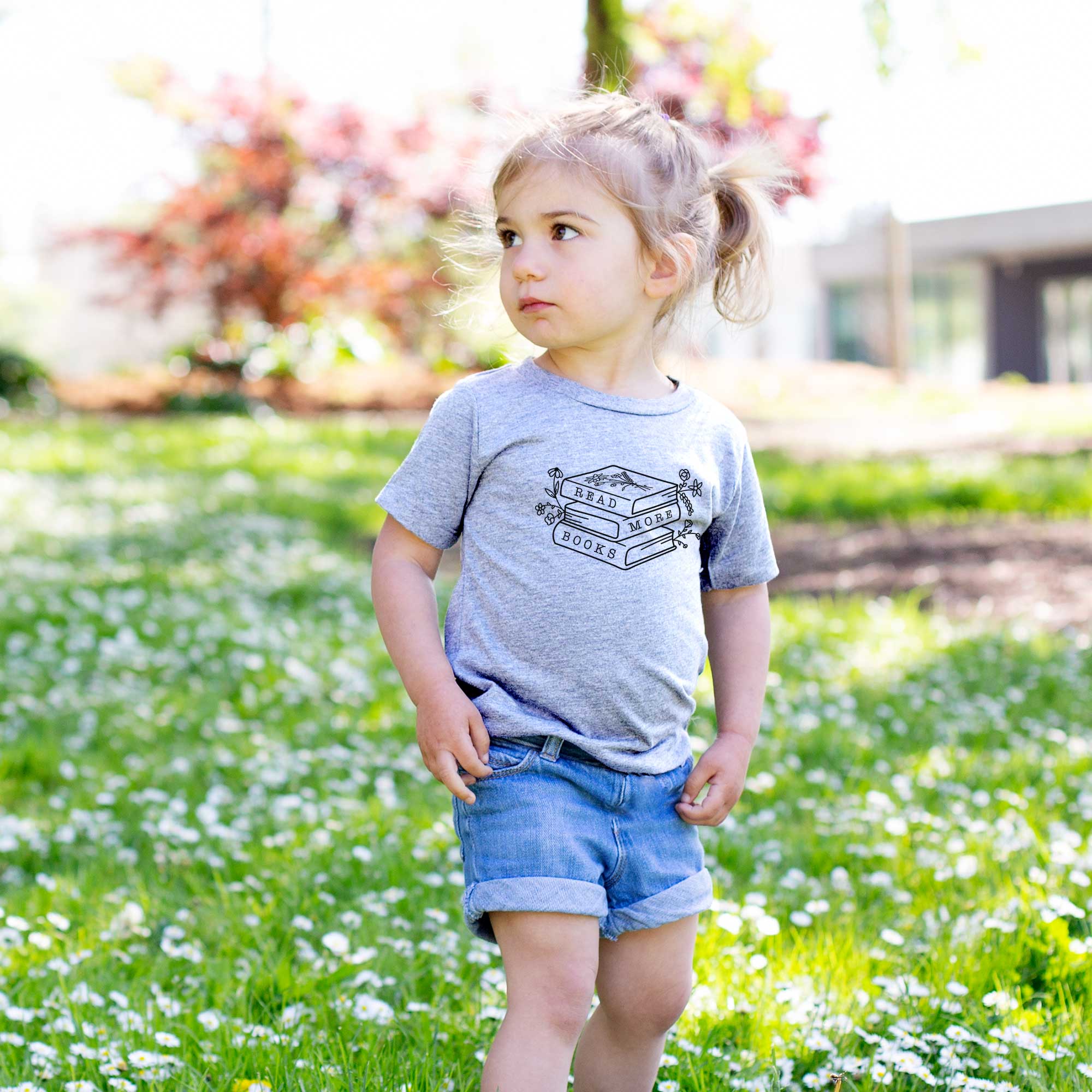 Read More Books - Floral Book Stack - Kids/Youth/Toddler Shirt