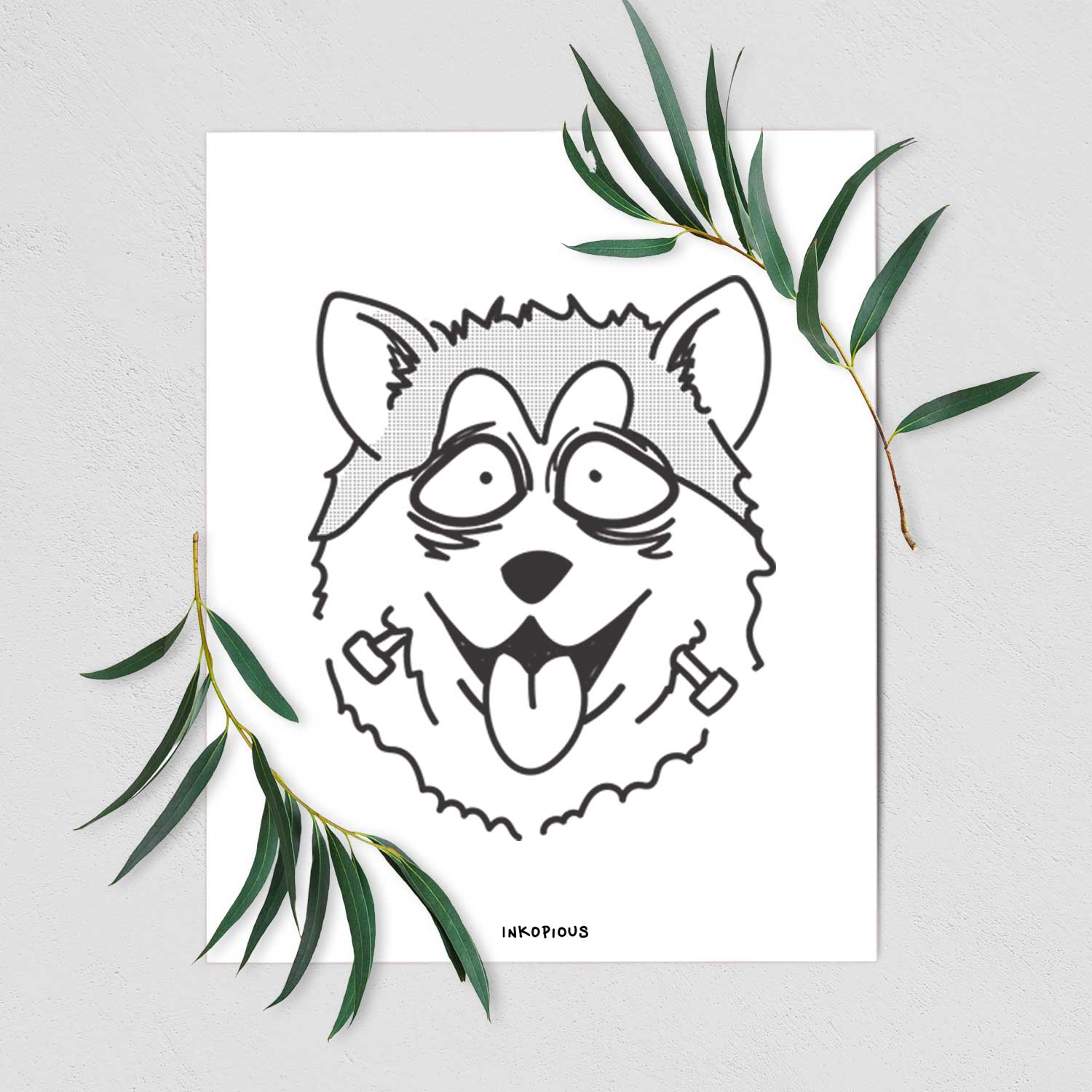 Alaskan Malamute - Nightmare Collection Art Print