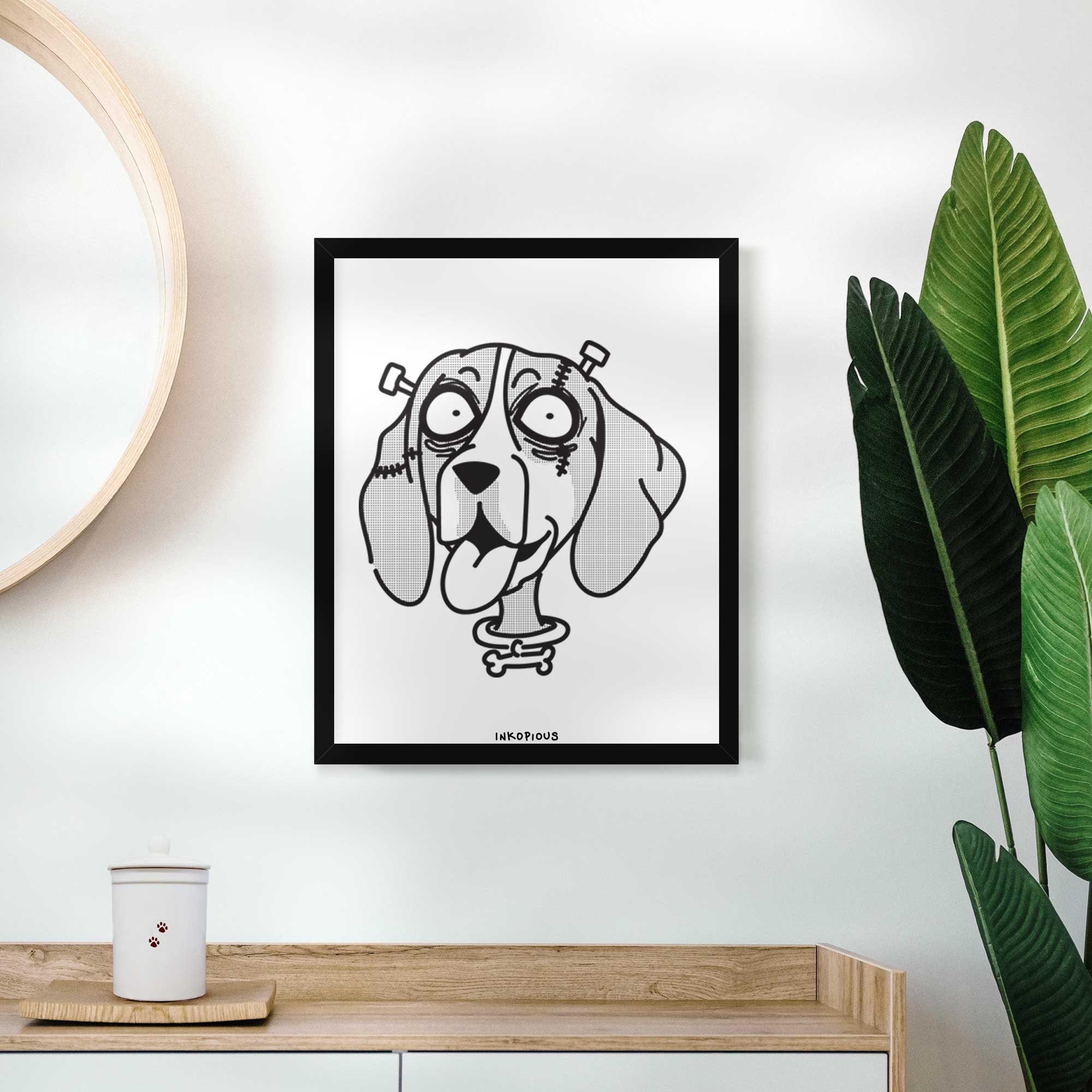 Bluetick Coonhound - Nightmare Collection Art Print