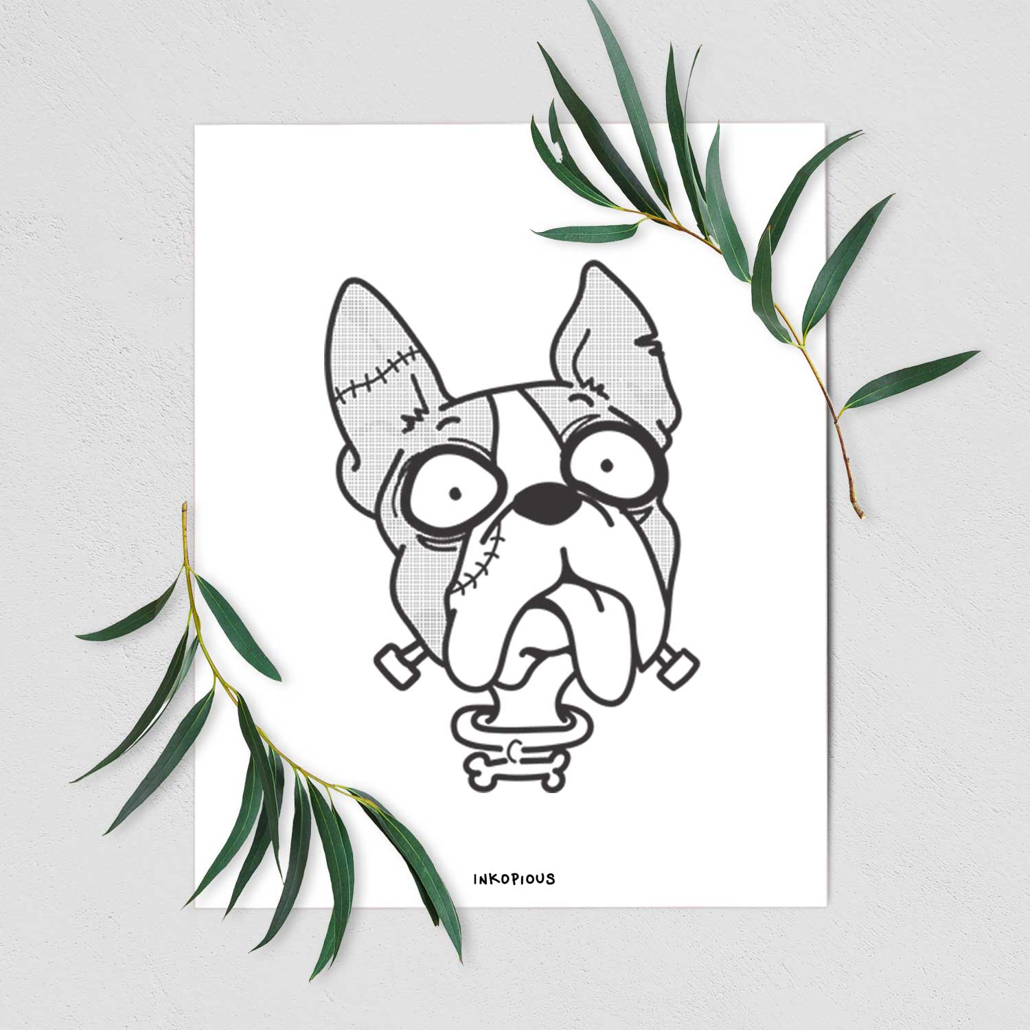 Boston Terrier - Nightmare Collection Art Print