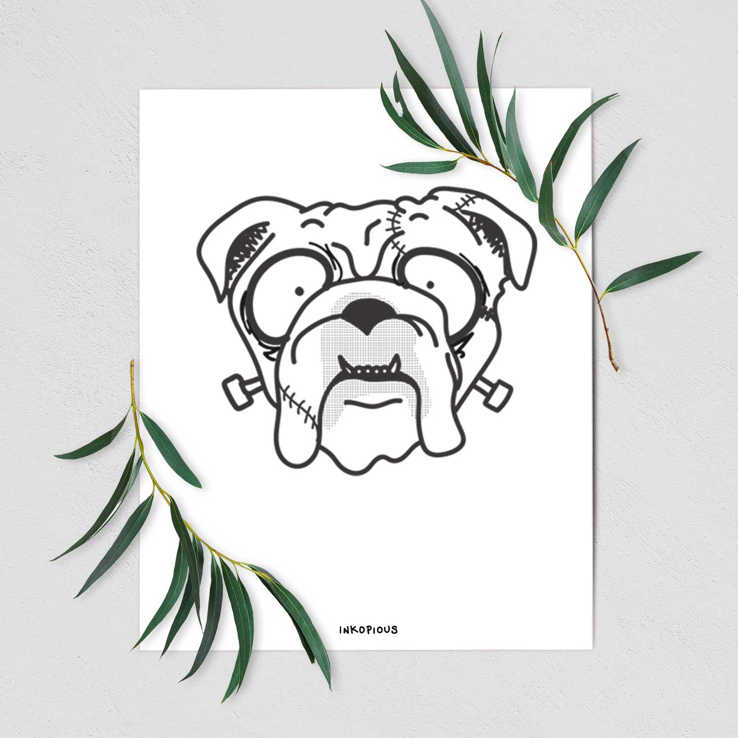 English Bulldog - Nightmare Collection Art Print