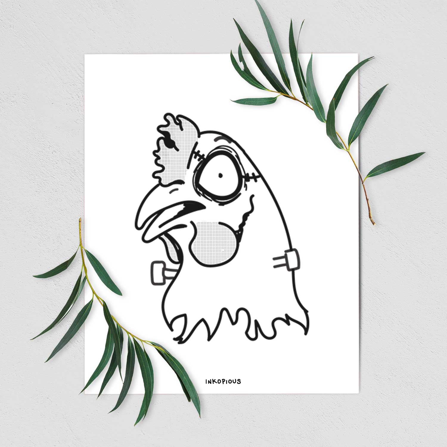 Chicken - Nightmare Collection Art Print