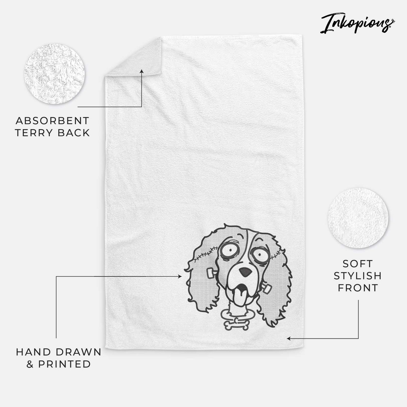 English Springer Spaniel - Nightmare Collection Decorative Hand Towel