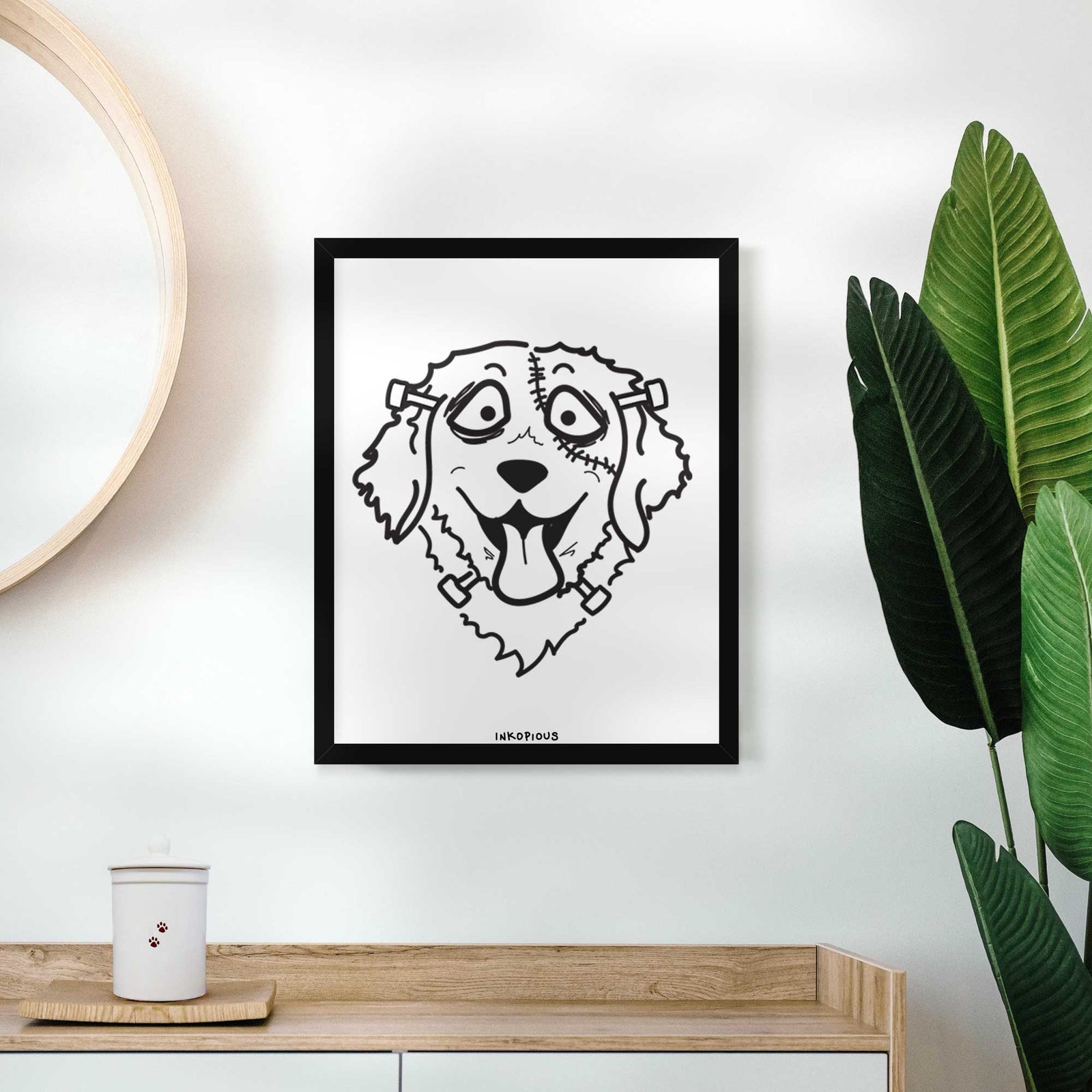 Golden Retriever - Nightmare Collection Art Print